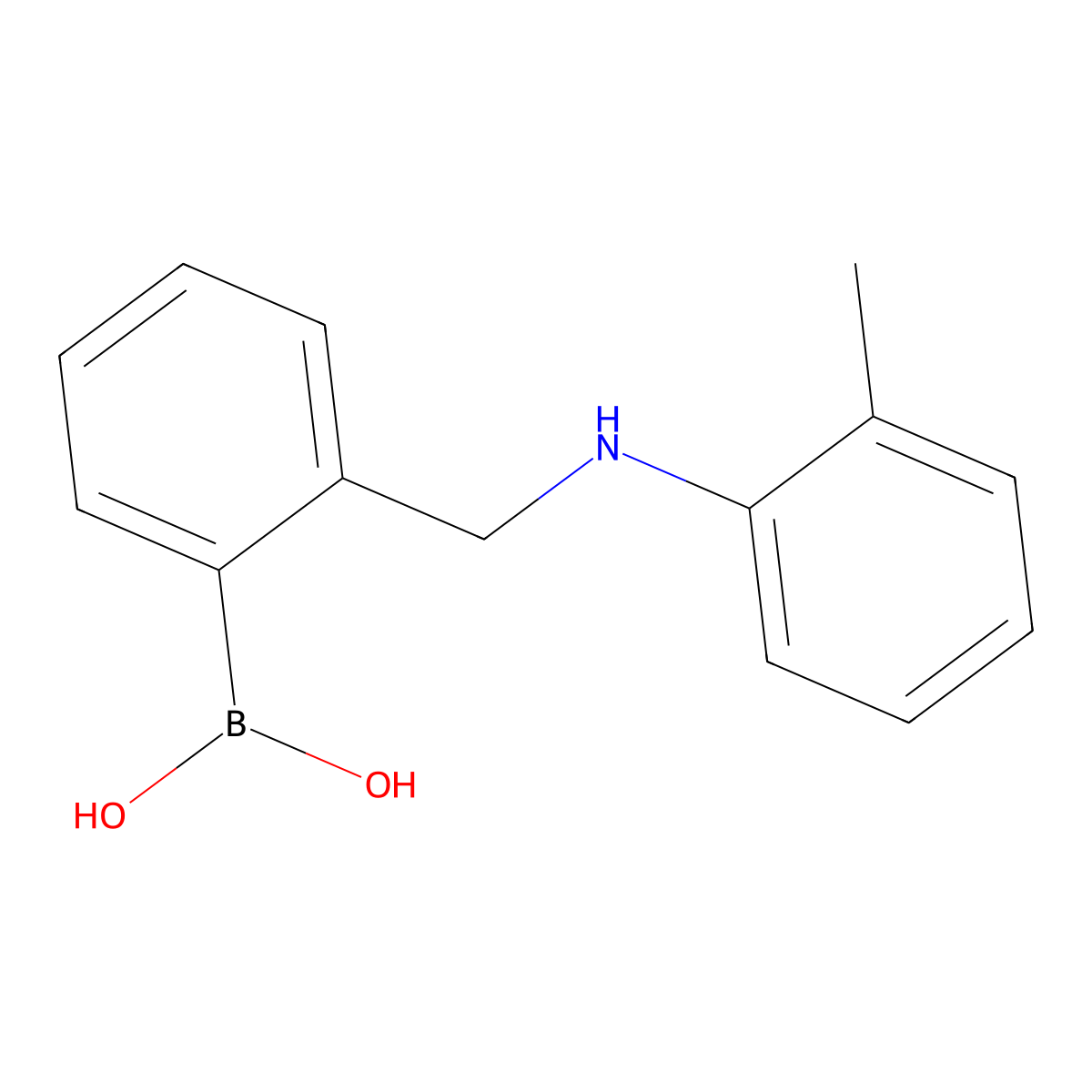 B-[2-[[(2-Methylphenyl)amino]methyl]phenyl]boronic acid molecular structure, CAS 1373320-84-3