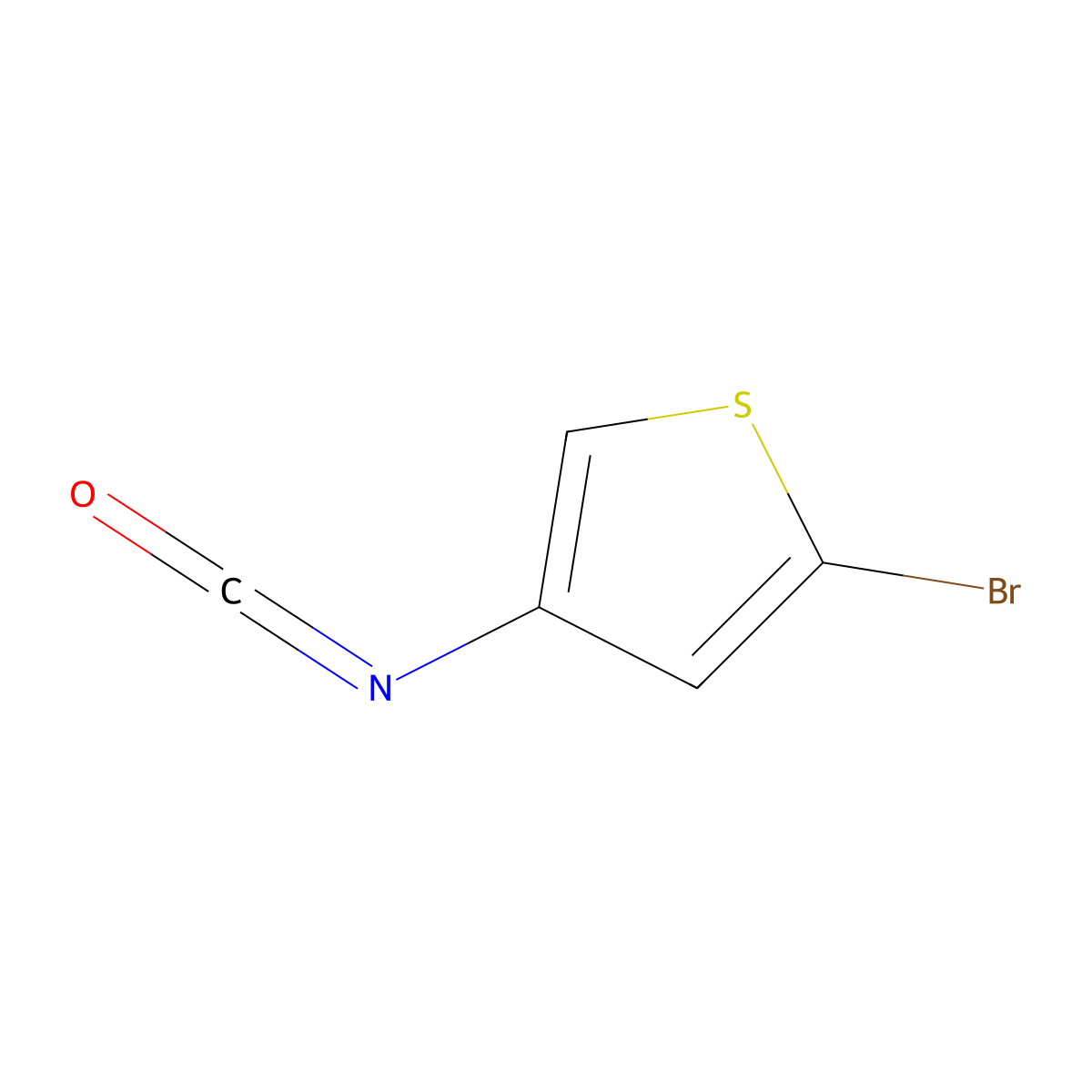 2-Bromo-4-isocyanatothiophene molecular structure, CAS 1373346-87-2