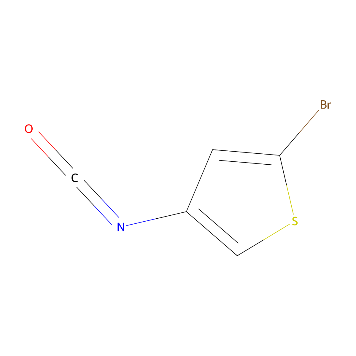 2-Bromo-4-isocyanatothiophene molecular structure, CAS 1373346-87-2