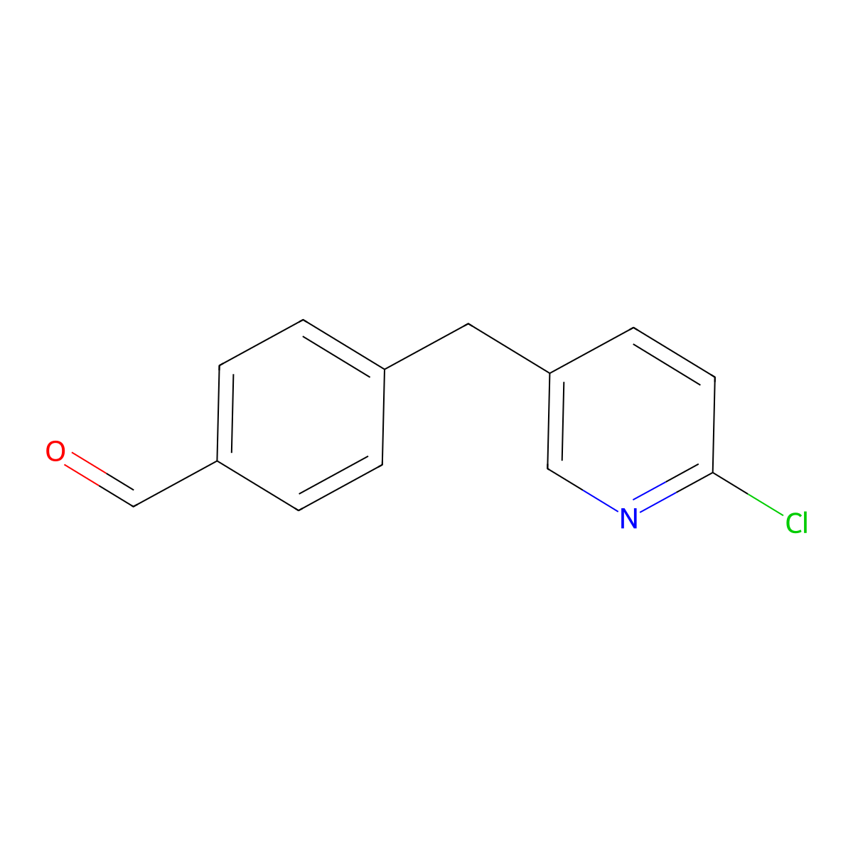 4-((6-Chloropyridin-3-yl)methyl)benzaldehyde molecular structure, CAS 1373348-95-8