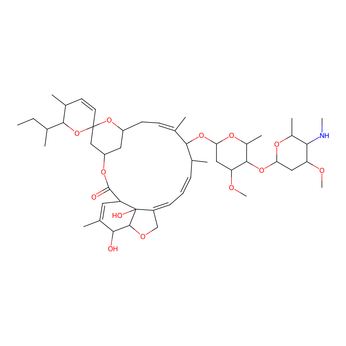 Emmamectin isomer molecular structure, CAS 137335-79-6