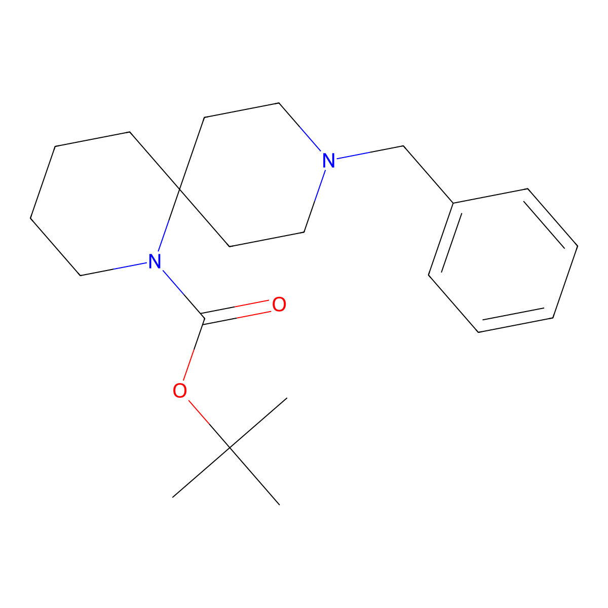 Tert-butyl 9-benzyl-1,9-diazaspiro[5.5]undecane-1-carboxylate molecular structure, CAS 1373350-42-5