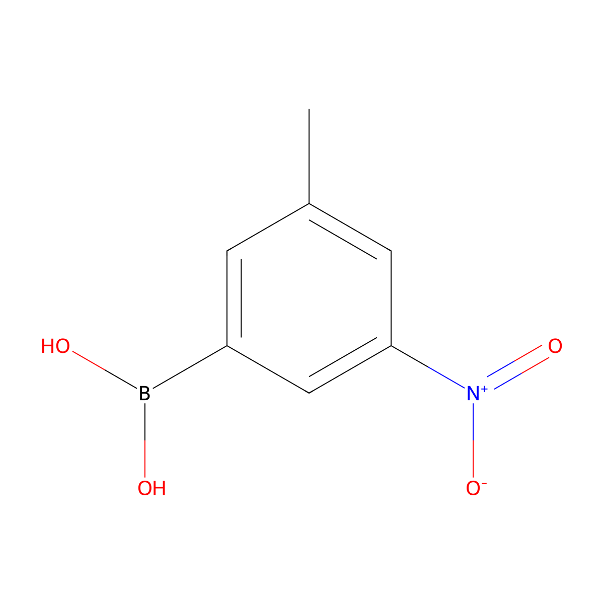 (3-Methyl-5-nitrophenyl)boronic acid molecular structure, CAS 1373354-34-7