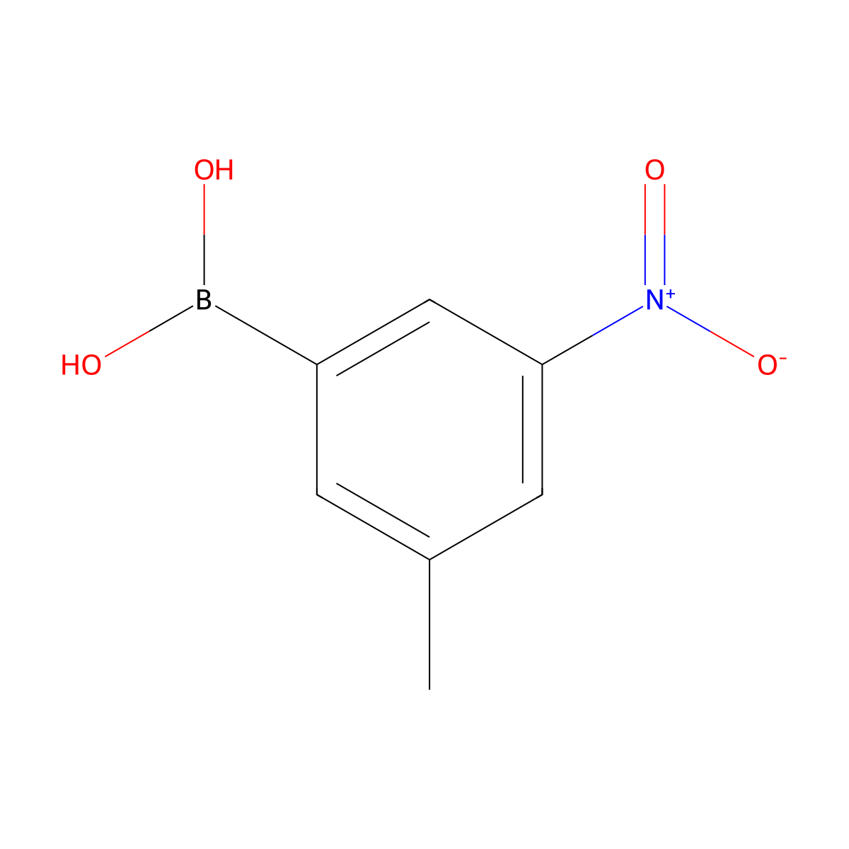 (3-Methyl-5-nitrophenyl)boronic acid molecular structure, CAS 1373354-34-7
