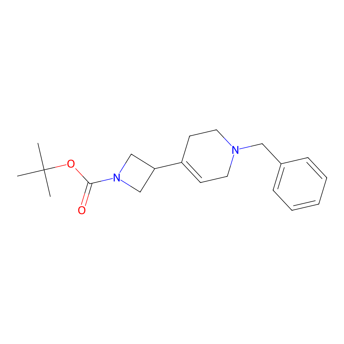 tert-Butyl 3-(1-benzyl-1,2,3,6-tetrahydropyridin-4-yl)azetidine-1-carboxylate molecular structure, CAS 1373356-62-7