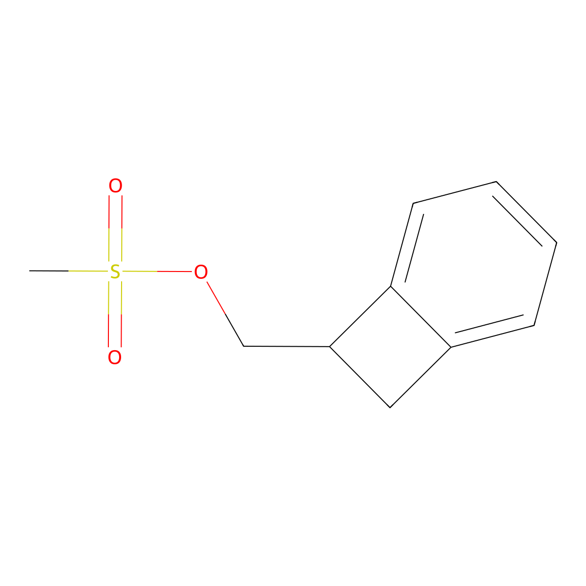 Bicyclo[4.2.0]octa-1,3,5-trien-7-ylmethyl methanesulfonate molecular structure, CAS 137337-73-6