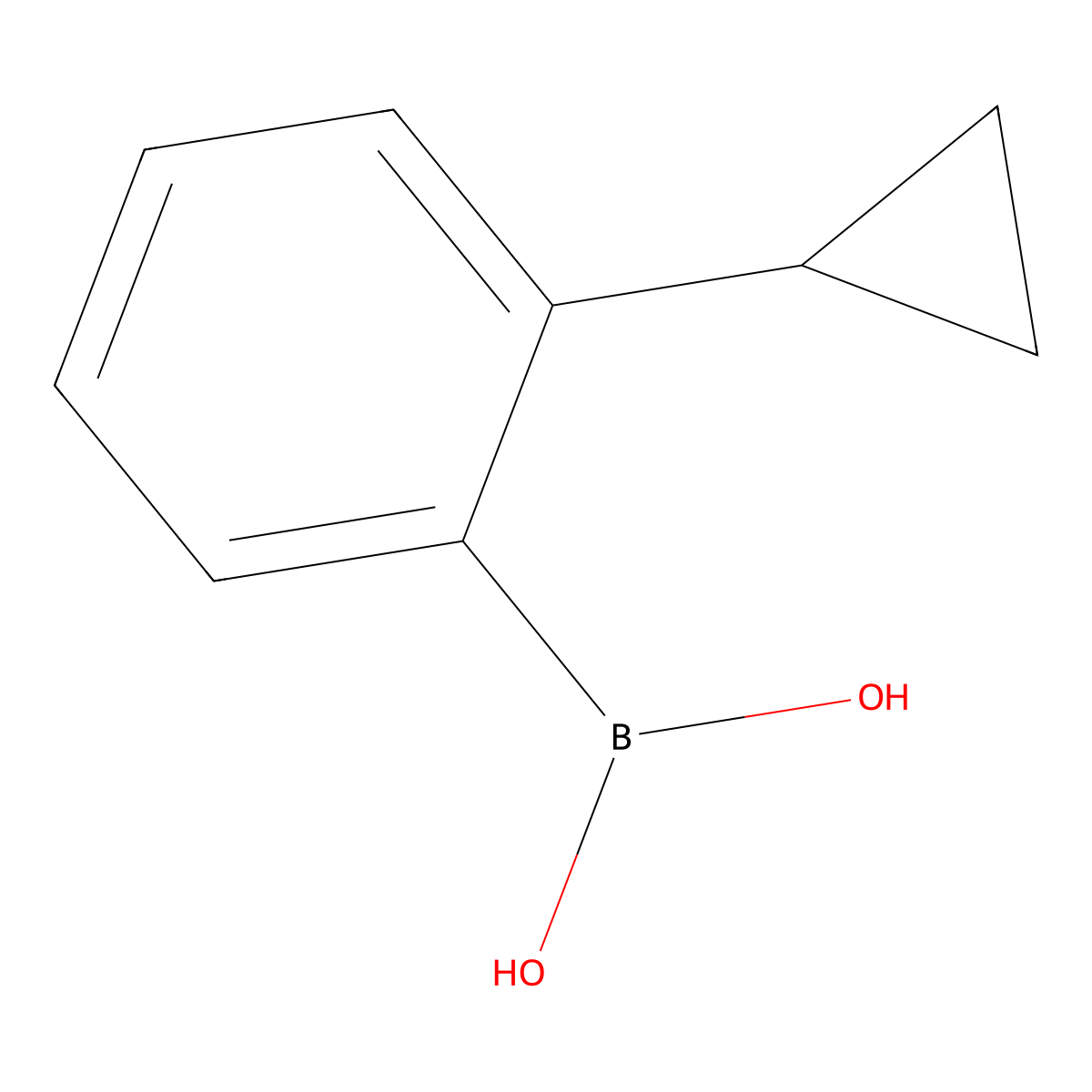2-Cyclopropylbenzeneboronic acid molecular structure, CAS 1373393-41-9