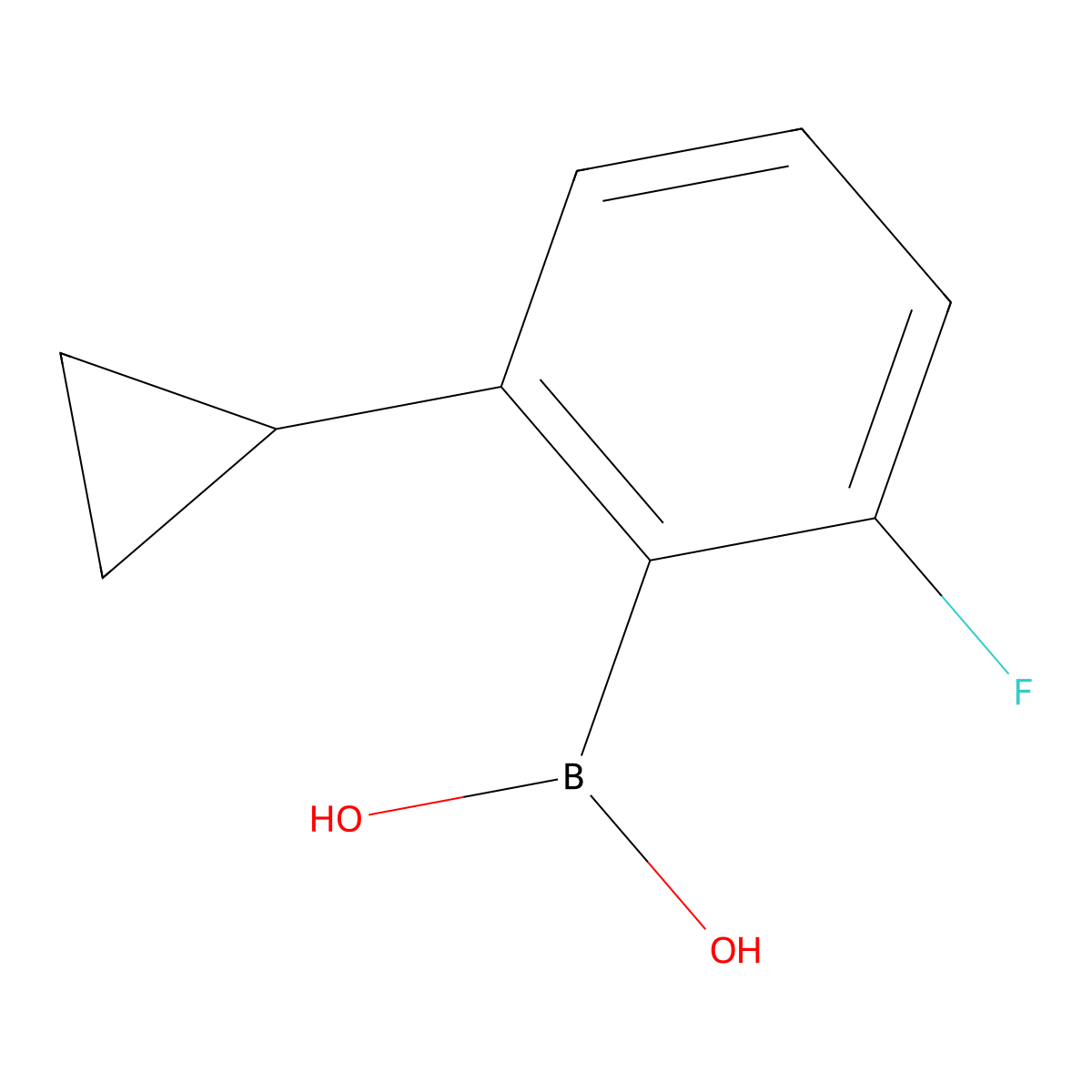 (2-Cyclopropyl-6-fluorophenyl)boronic acid molecular structure, CAS 1373394-32-1