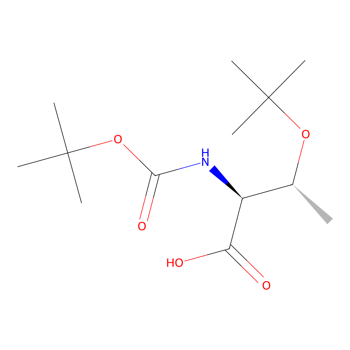 (2S,3R)-3-(tert-butoxy)-2-(((tert-butoxy)carbonyl)amino)butanoic acid molecular structure, CAS 13734-40-2