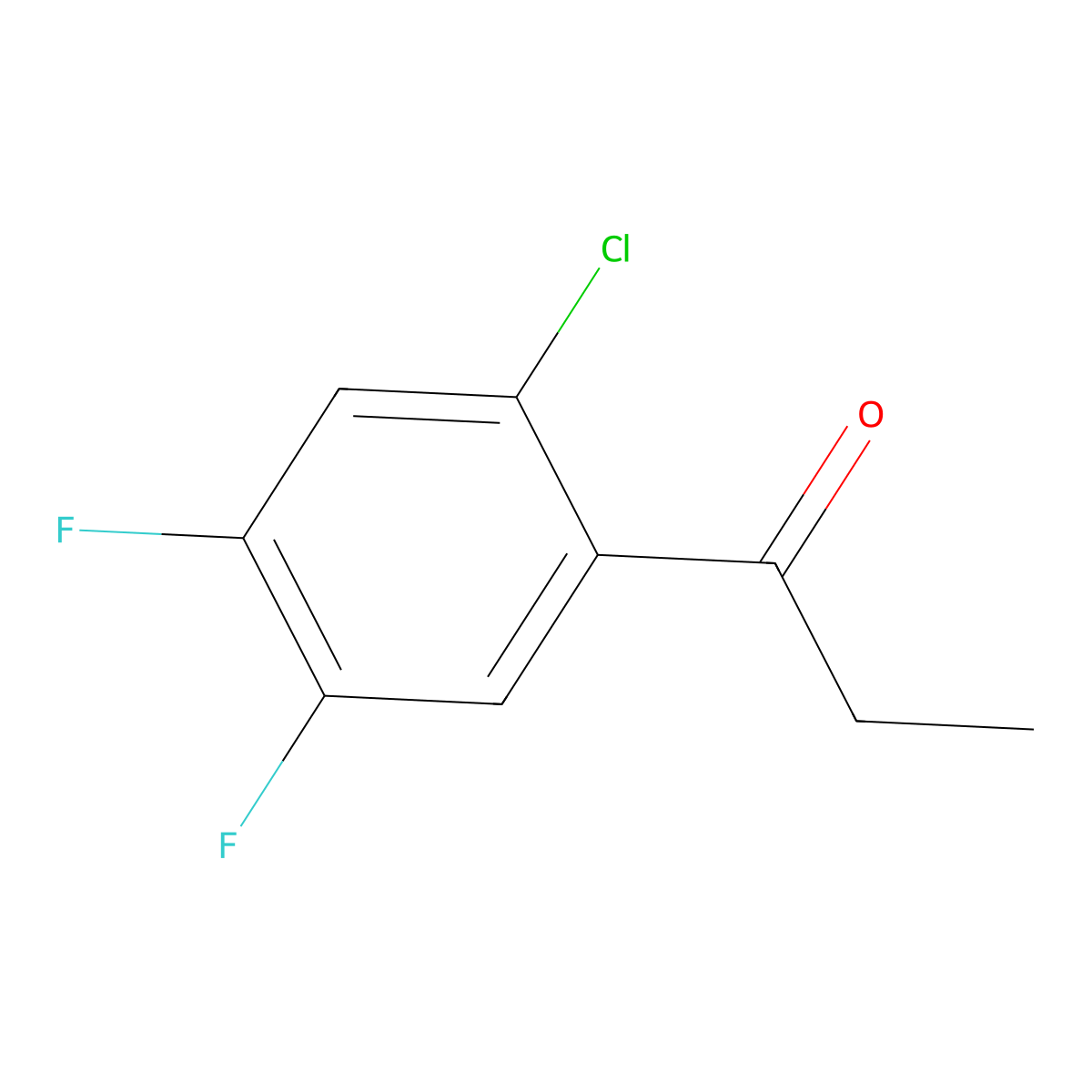 1-(2-Chloro-4,5-difluorophenyl)-1-propanone molecular structure, CAS 1373407-73-8