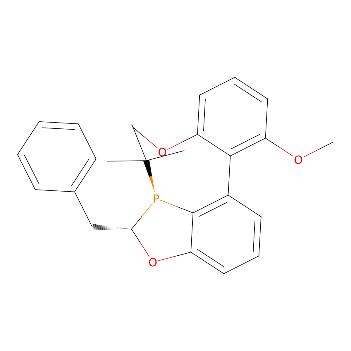 (2S,3S)-2-benzyl-3-(tert-butyl)-4-(2,6-dimethoxyphenyl)-2,3-dihydrobenzo[d][1,3]oxaphosphole molecular structure, CAS 1373432-13-3