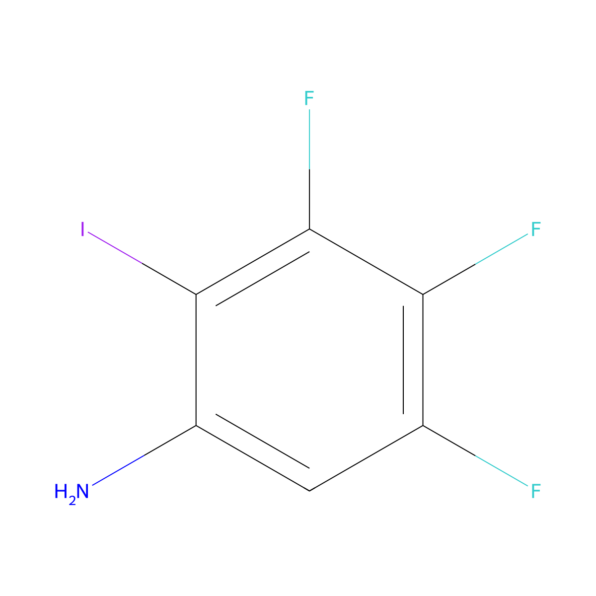 3,4,5-Trifluoro-2-iodoaniline molecular structure, CAS 1373439-17-8