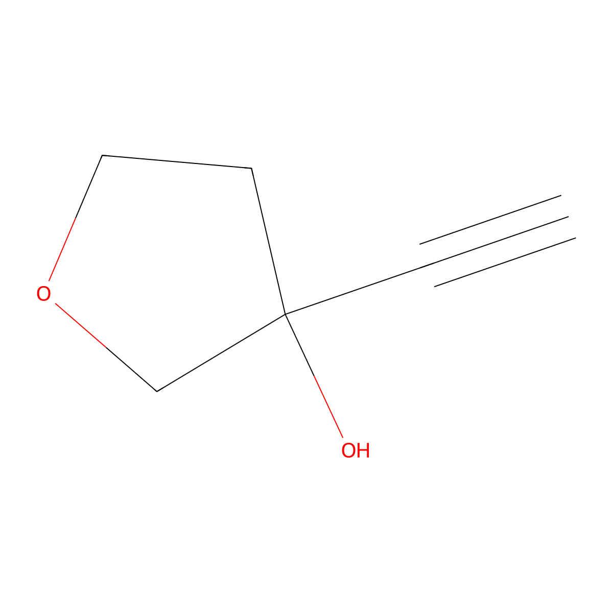 3-Ethynyloxolan-3-ol molecular structure, CAS 137344-86-6