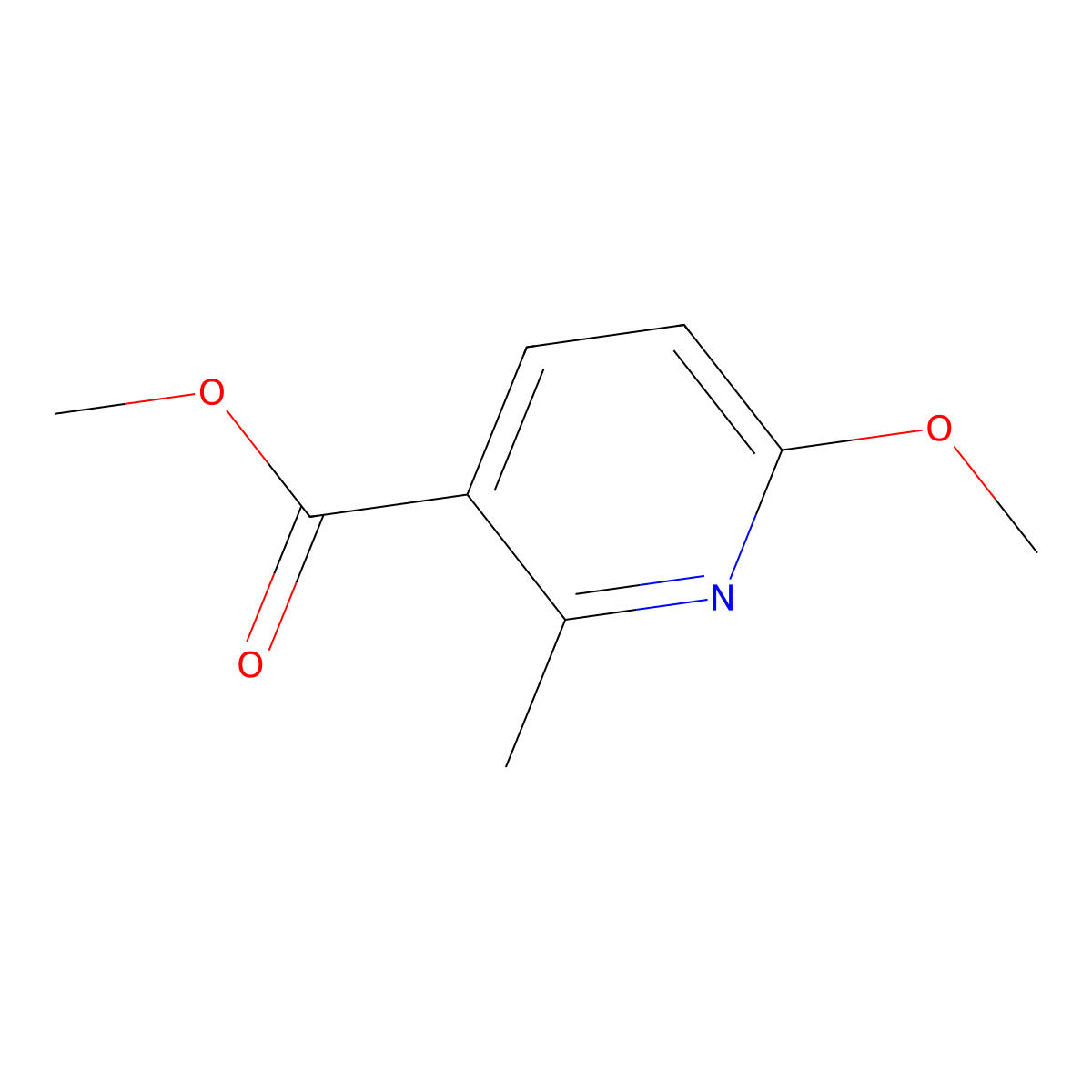 Methyl 6-methoxy-2-methylpyridine-3-carboxylate molecular structure, CAS 137347-39-8