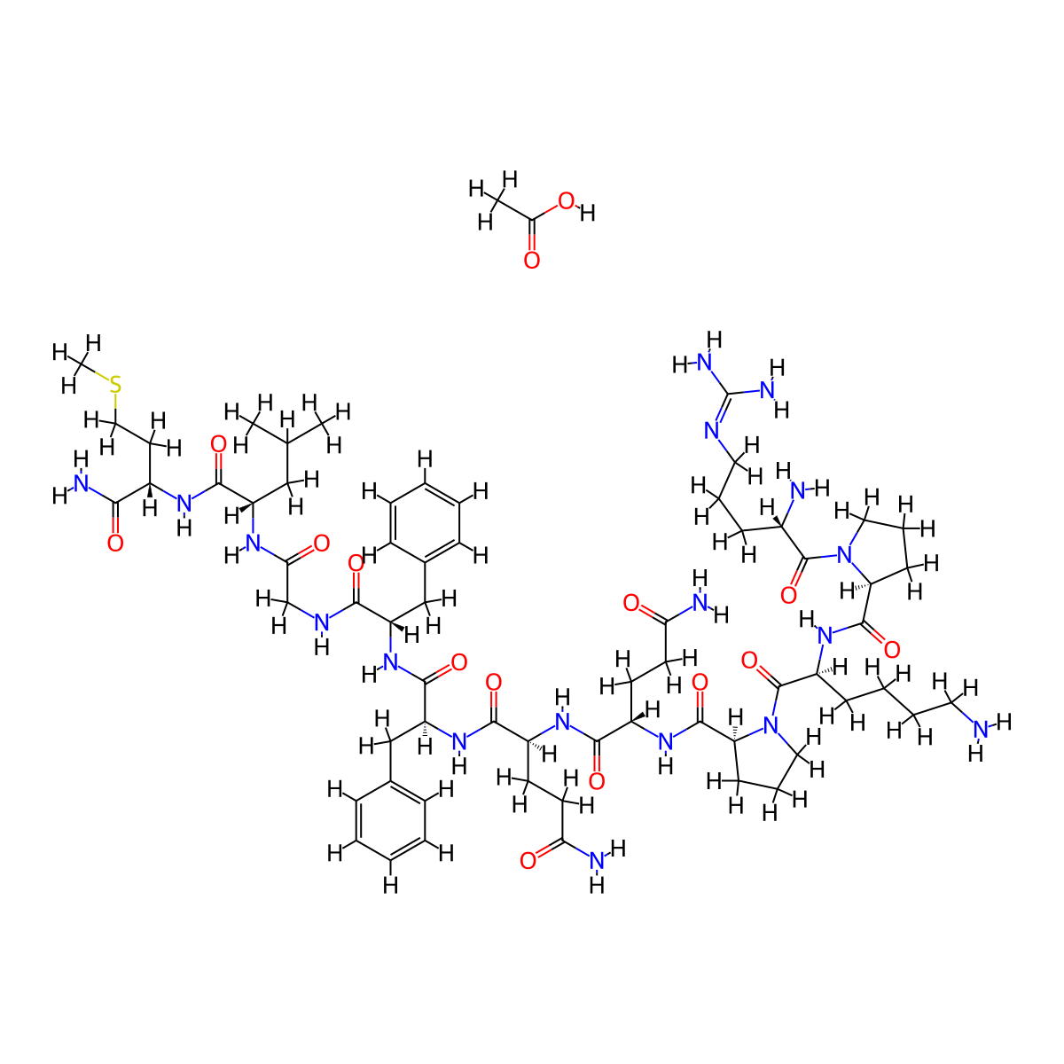 Substance P Acetate molecular structure, CAS 137348-11-9