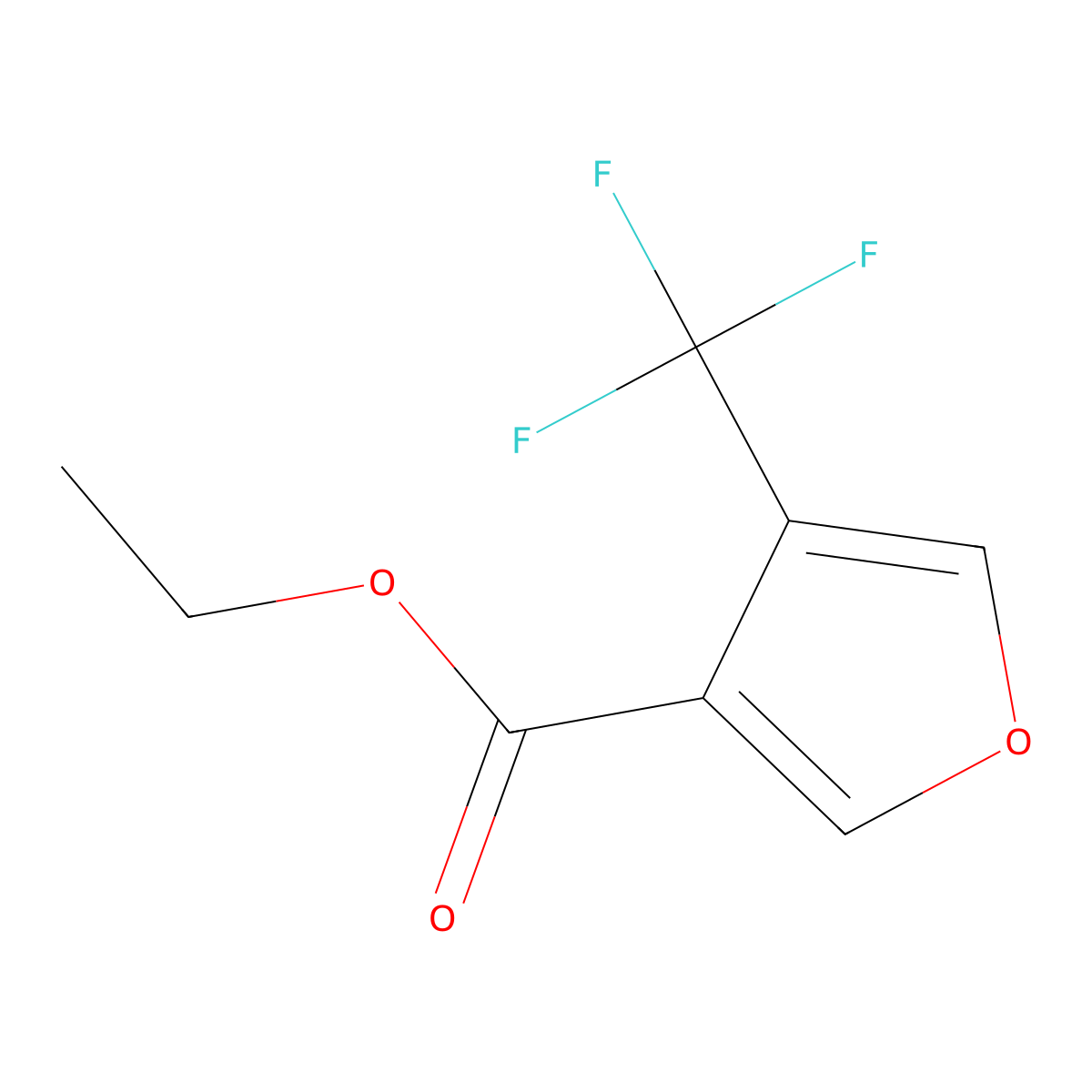 Ethyl 4-(trifluoromethyl)furan-3-carboxylate molecular structure, CAS 137348-39-1