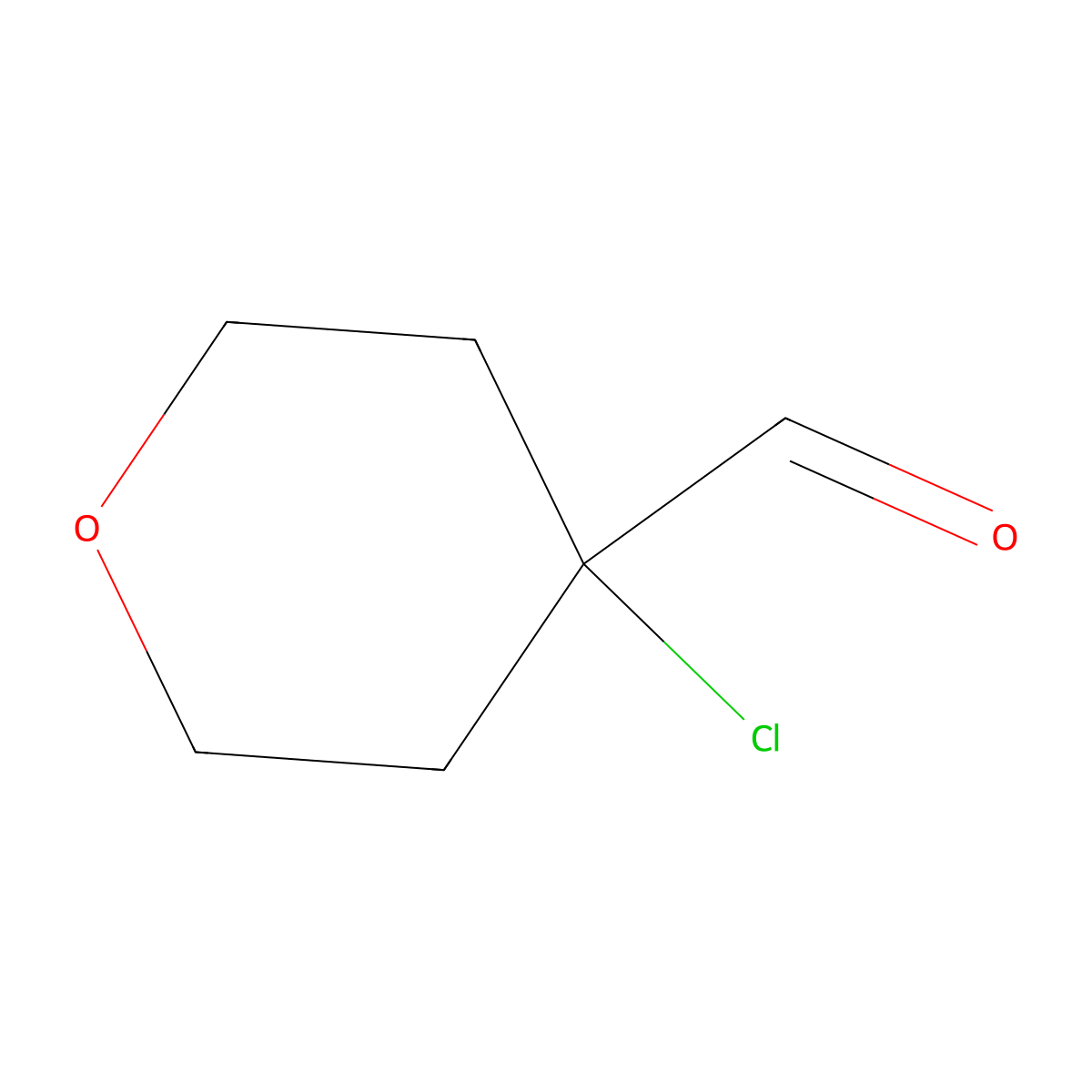 4-Chlorooxane-4-carbaldehyde molecular structure, CAS 1373496-27-5