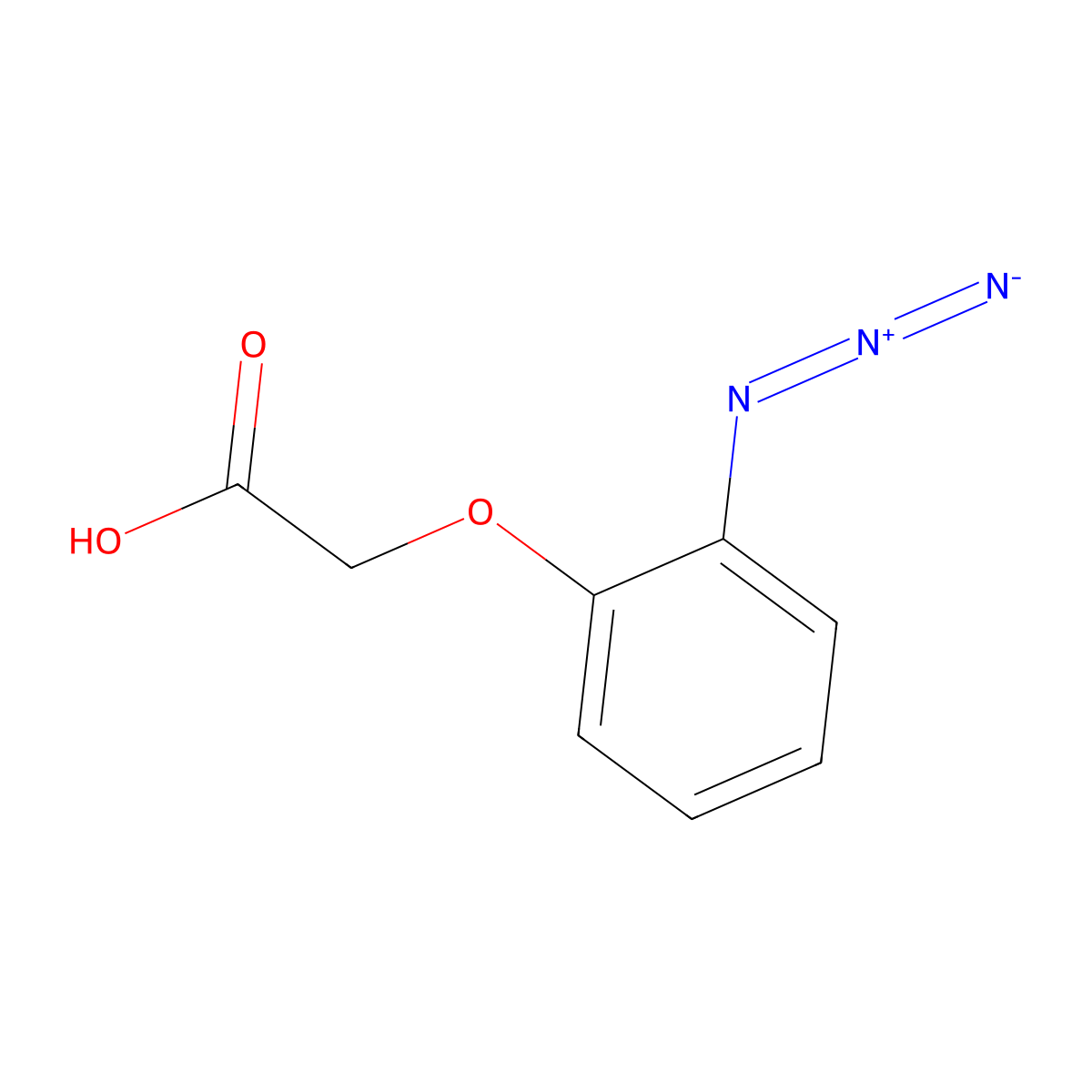 2-(2-Azidophenoxy)acetic acid molecular structure, CAS 1373496-72-0
