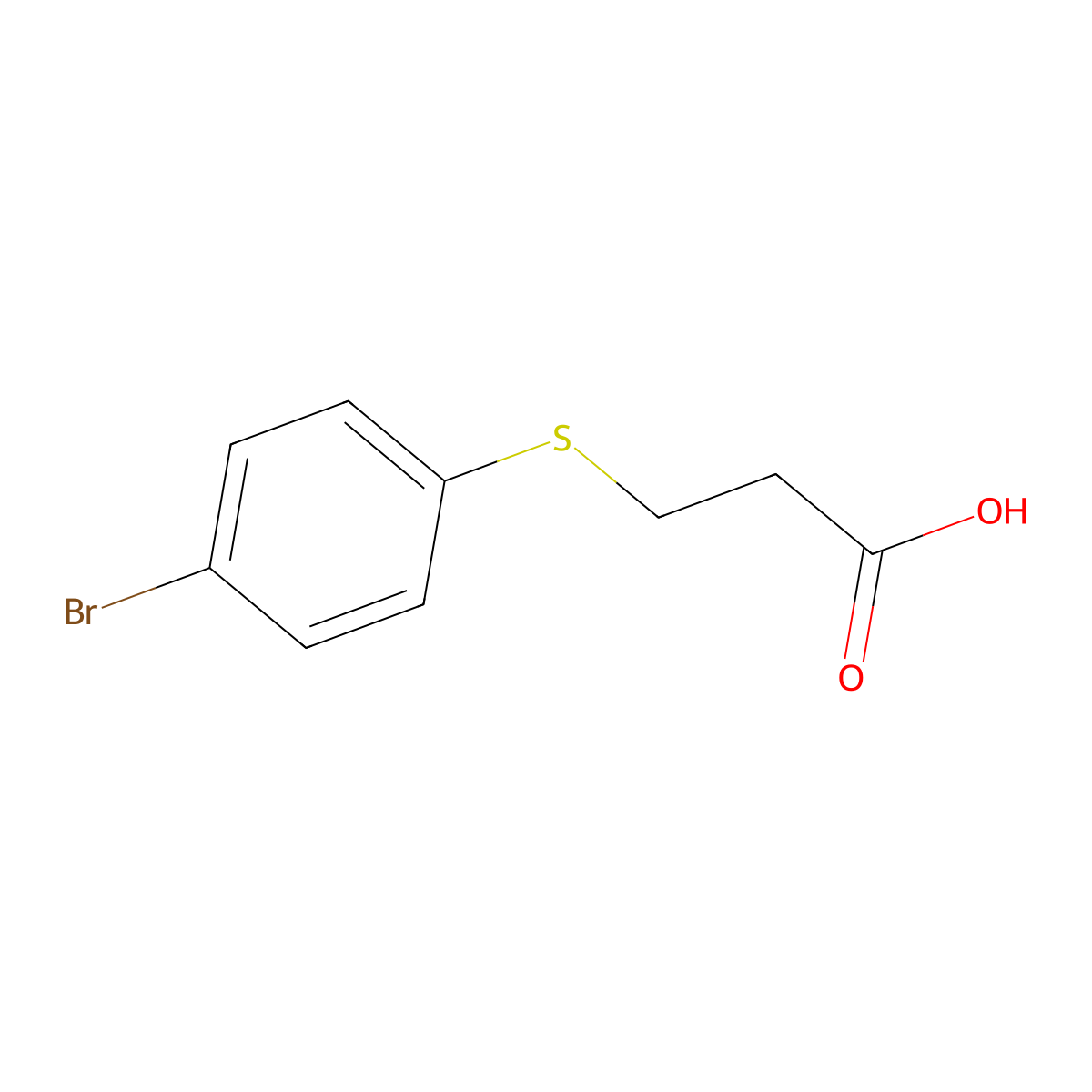 3-(4-Bromothiophenoxy)propionic acid molecular structure, CAS 13735-04-1