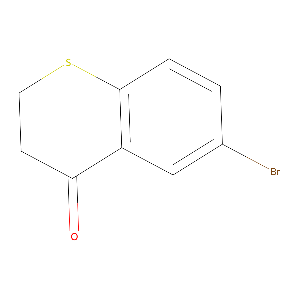 6-Bromo-2,3-dihydro-4H-1-benzothiopyran-4-one molecular structure, CAS 13735-13-2