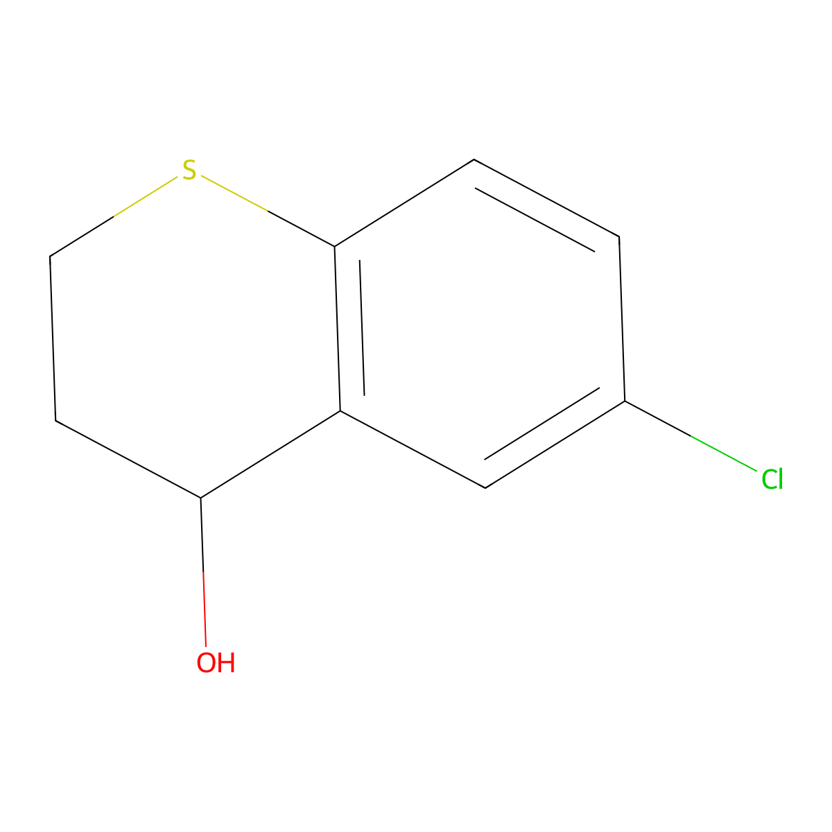 6-Chloro-4-thiochromanol molecular structure, CAS 13735-21-2
