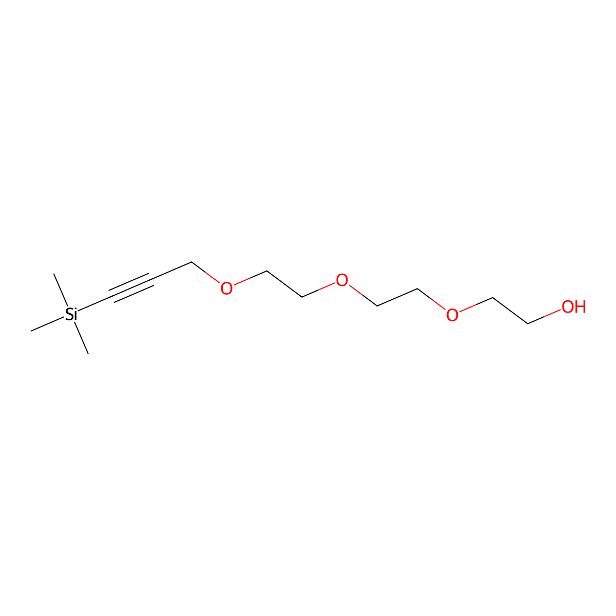 2,2-Dimethyl-6,9,12-trioxa-2-silatetradec-3-yn-14-ol molecular structure, CAS 13735-55-2