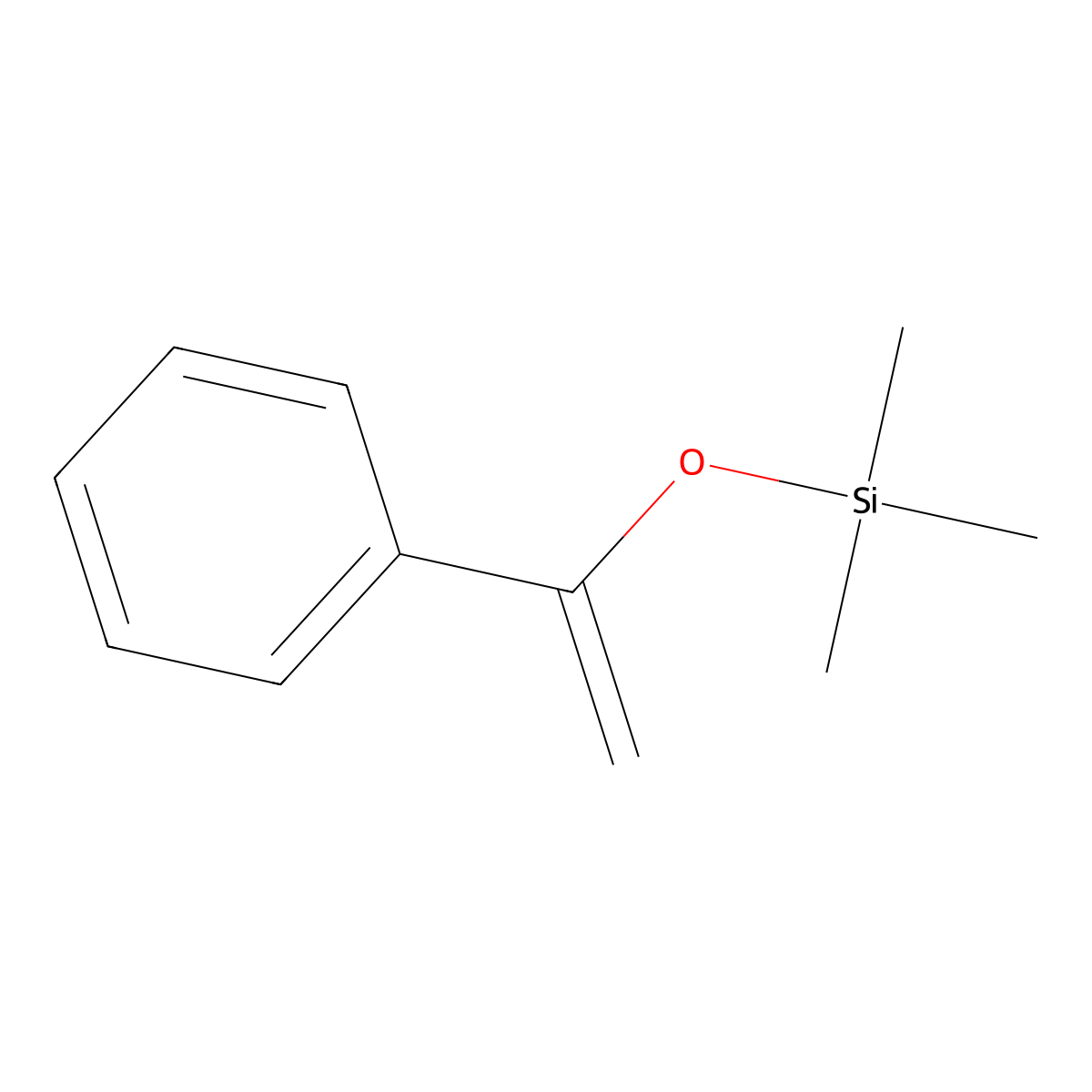Benzene, [1-[(trimethylsilyl)oxy]ethenyl]- molecular structure, CAS 13735-81-4