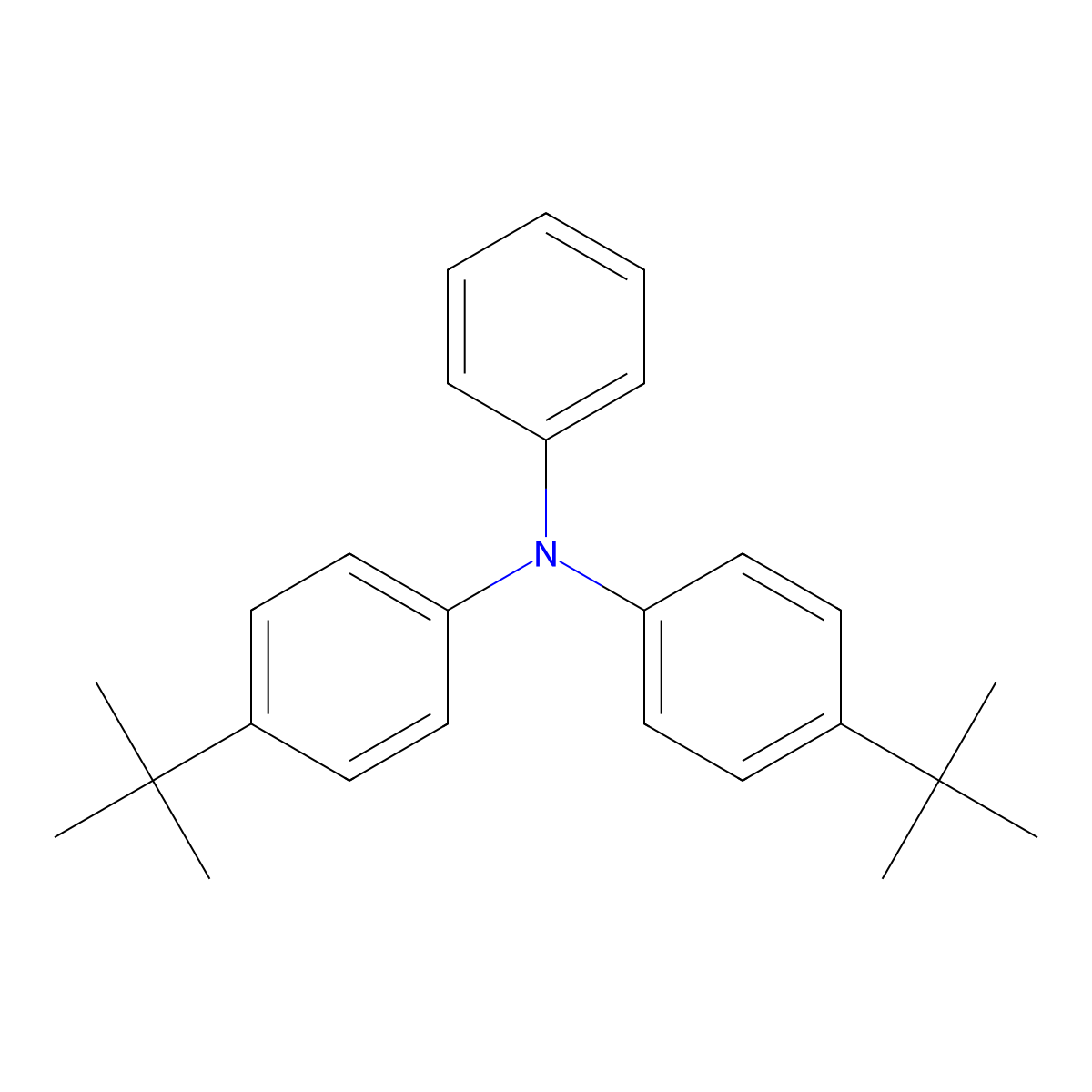 N,N-Bis(4-tert-butylphenyl)aniline molecular structure, CAS 137350-54-0