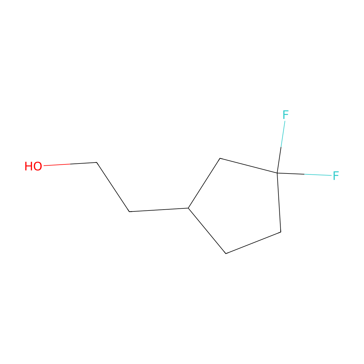 2-(3,3-Difluorocyclopentyl)ethan-1-ol molecular structure, CAS 1373502-57-8