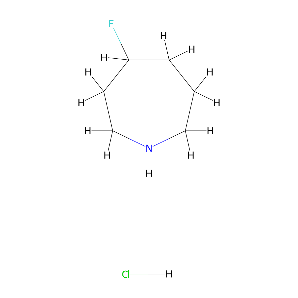4-Fluoroazepane hydrochloride molecular structure, CAS 1373502-66-9
