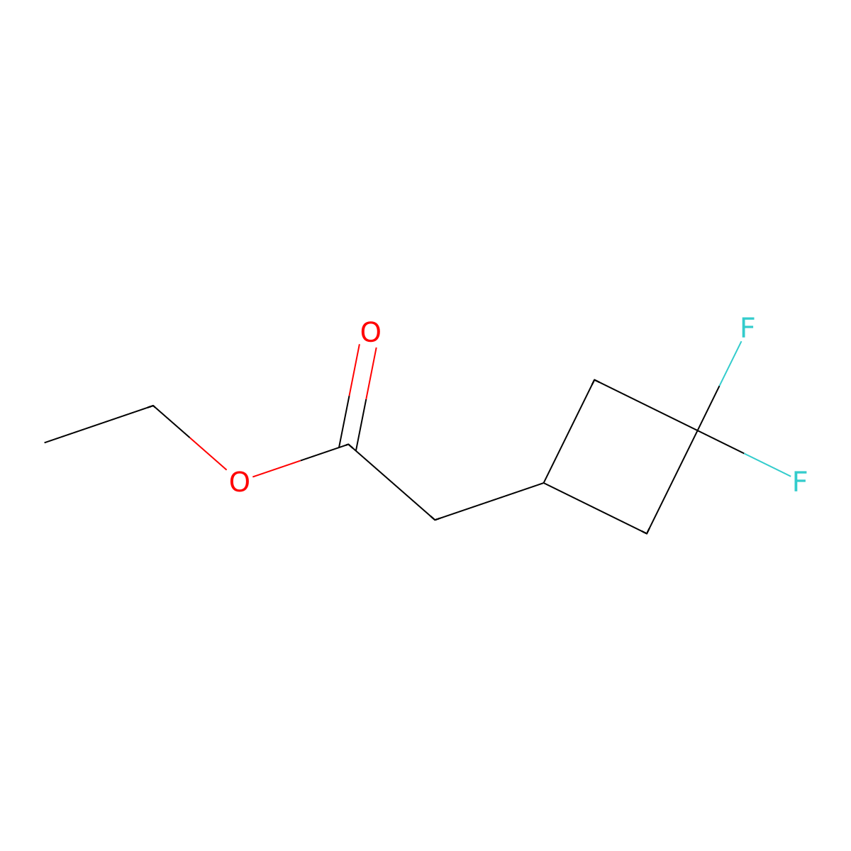 Ethyl 2-(3,3-difluorocyclobutyl)acetate molecular structure, CAS 1373502-98-7