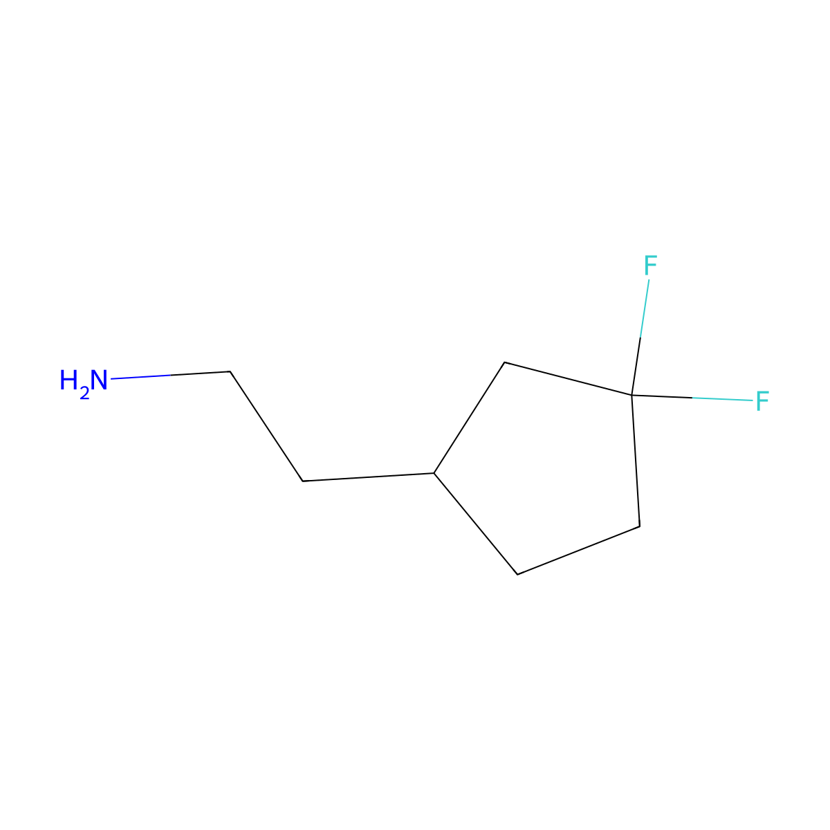 3,3-Difluorocyclopentaneethanamine molecular structure, CAS 1373503-35-5