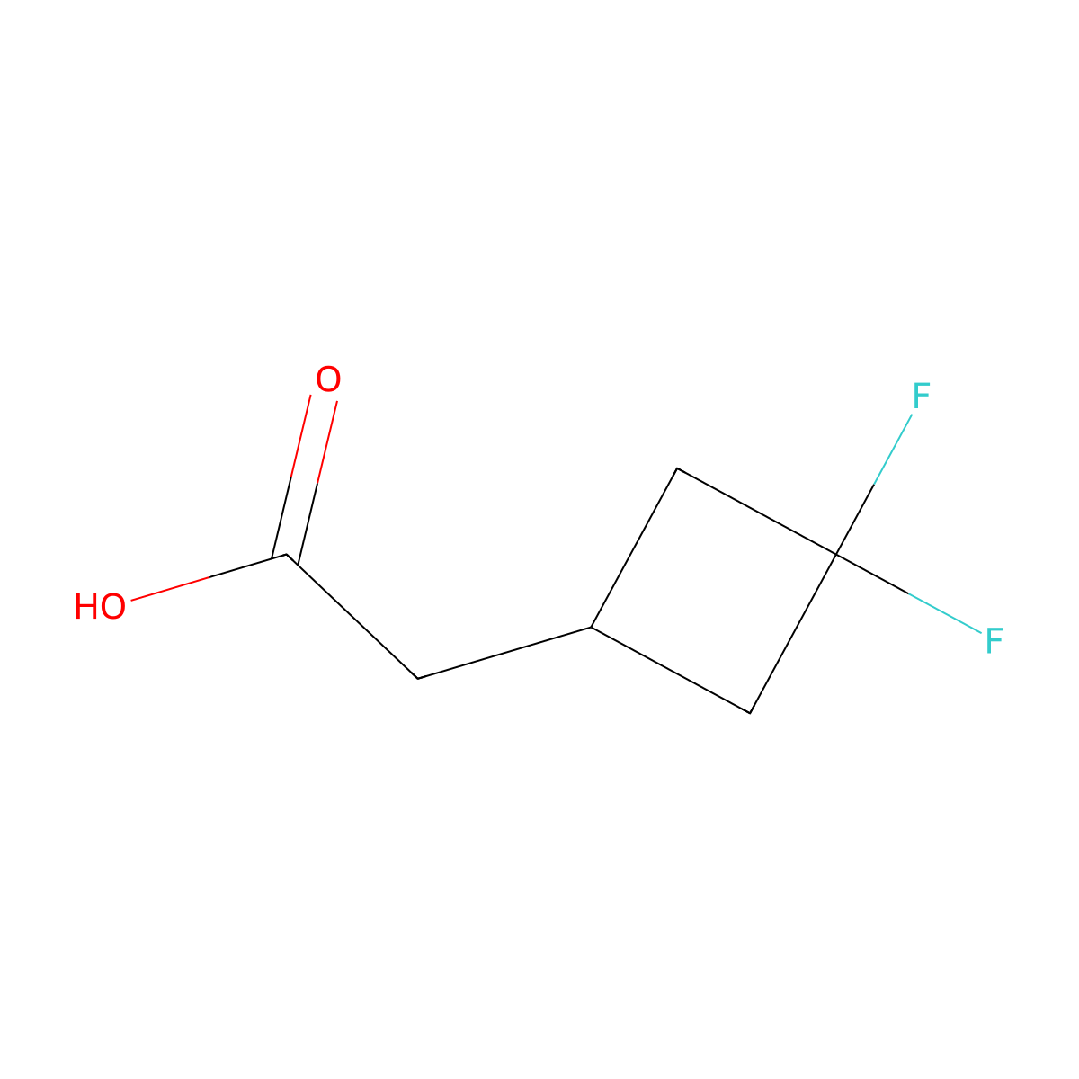 2-(3,3-Difluorocyclobutyl)acetic acid molecular structure, CAS 1373503-48-0