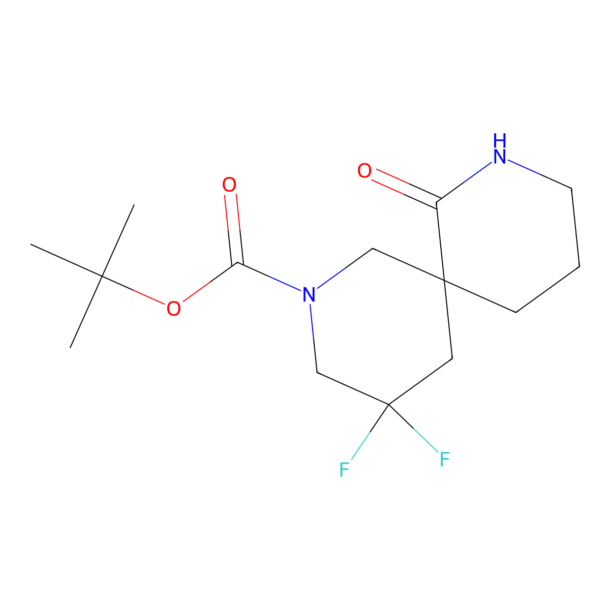 tert-Butyl 4,4-difluoro-7-oxo-2,8-diazaspiro[5.5]undecane-2-carboxylate molecular structure, CAS 1373503-90-2