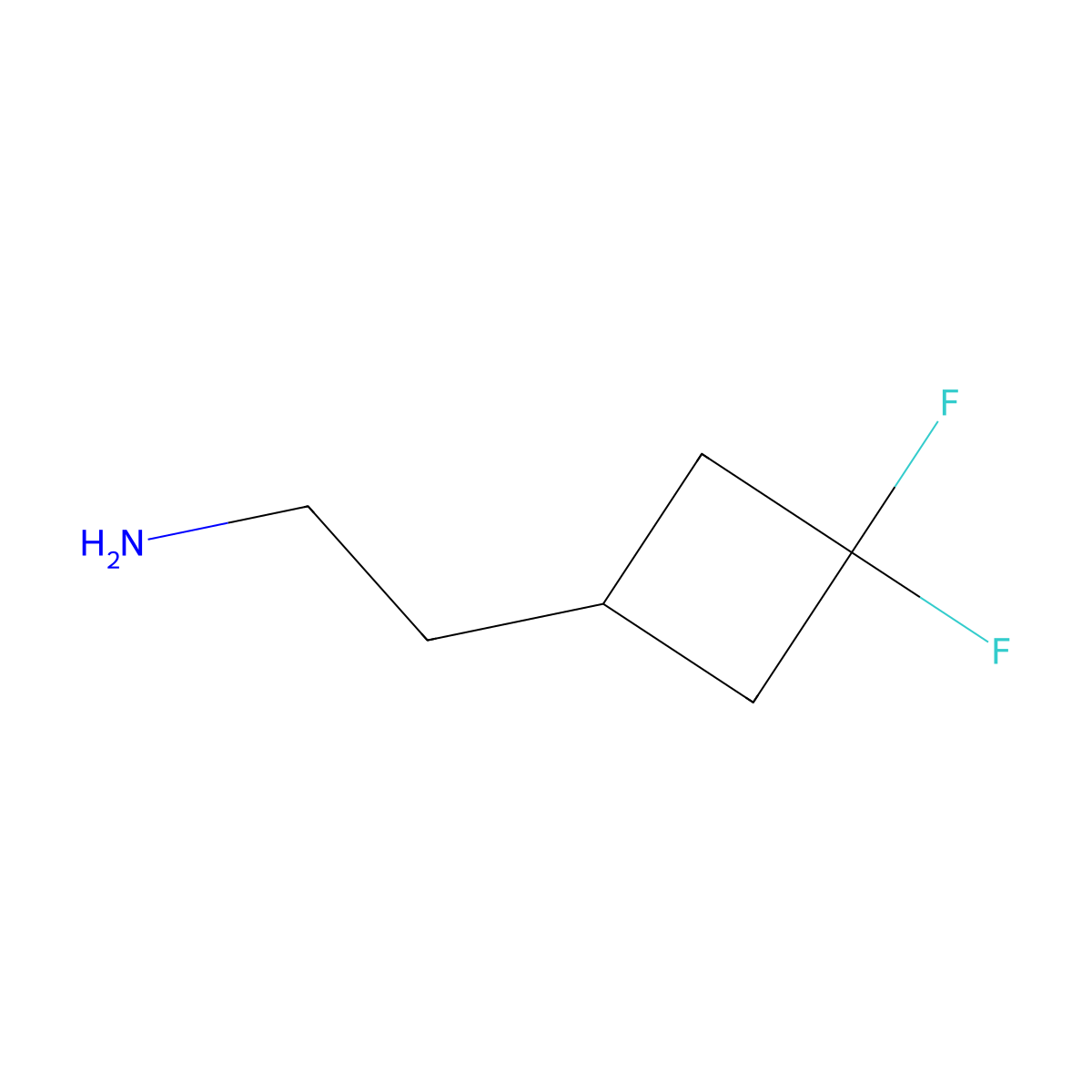 2-(3,3-Difluorocyclobutyl)ethanamine molecular structure, CAS 1373503-91-3