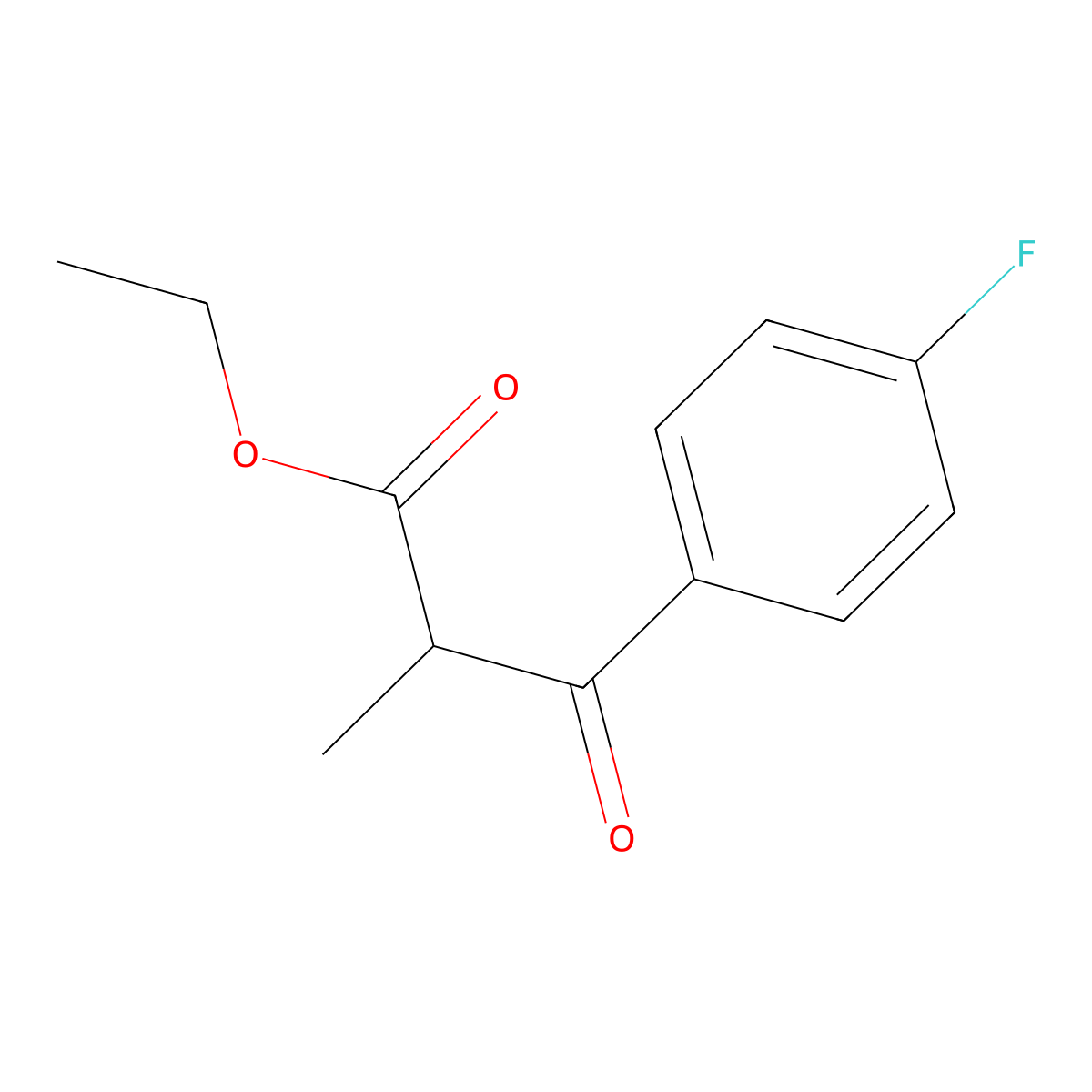 Ethyl 3-(4-fluorophenyl)-2-methyl-3-oxopropanoate molecular structure, CAS 1373511-20-6