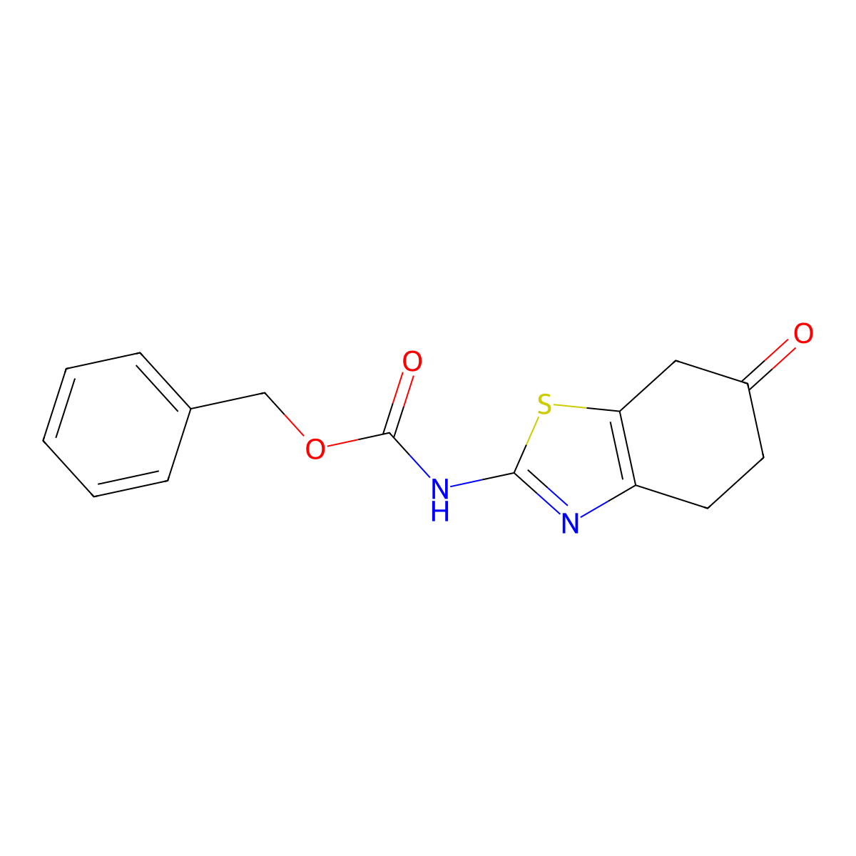 benzyl N-(6-oxo-4,5,6,7-tetrahydro-1,3-benzothiazol-2-yl)carbamate molecular structure, CAS 1373516-29-0