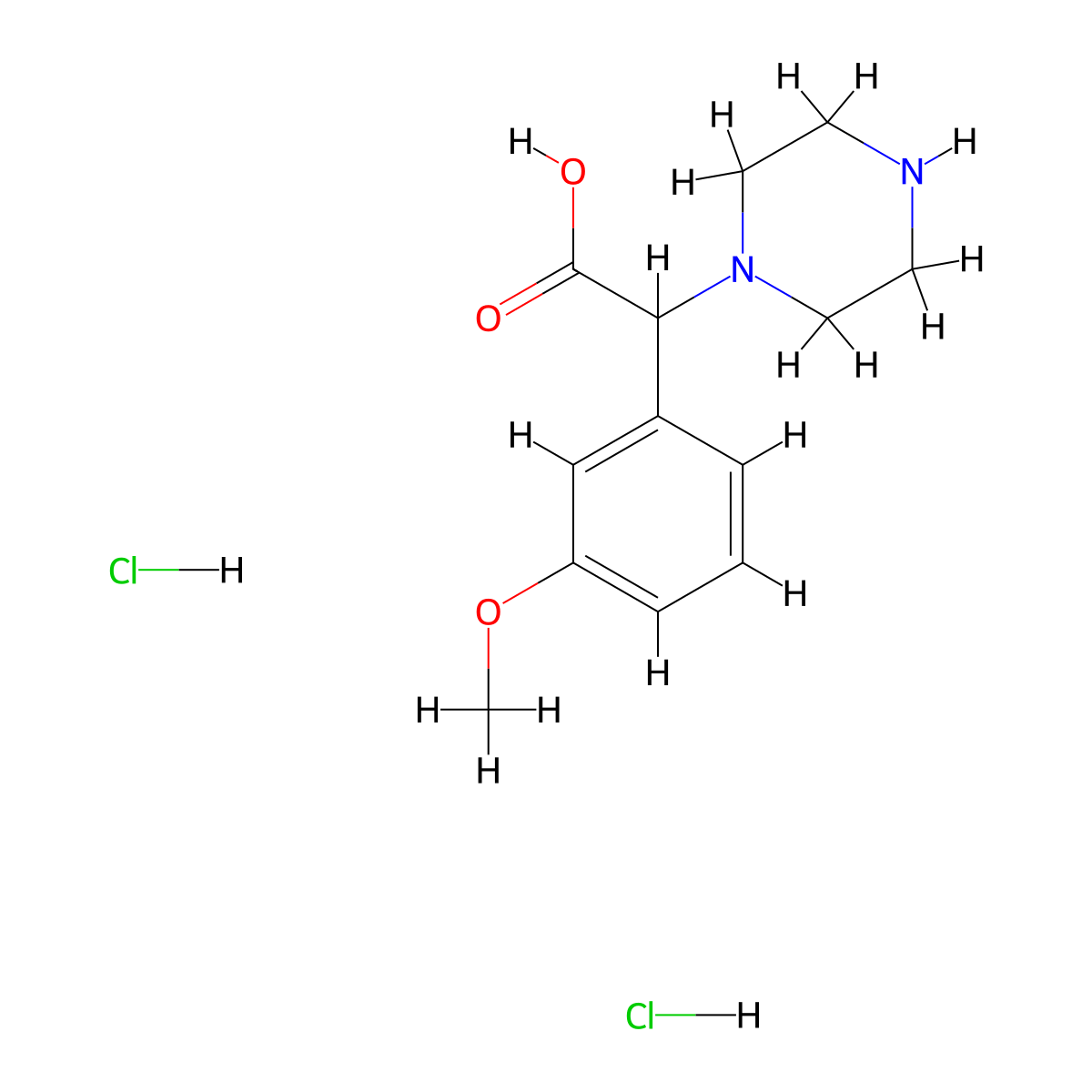 (3-Methoxy-phenyl)-piperazin-1-yl-acetic acid dihydrochloride molecular structure, CAS 1373519-32-4