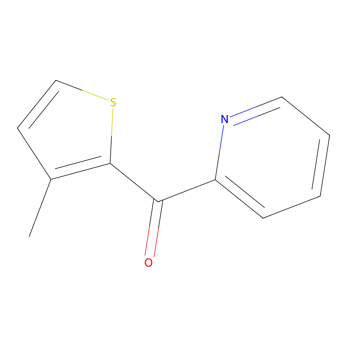 2-(3-Methyl-2-thenoyl)pyridine molecular structure, CAS 1373519-81-3