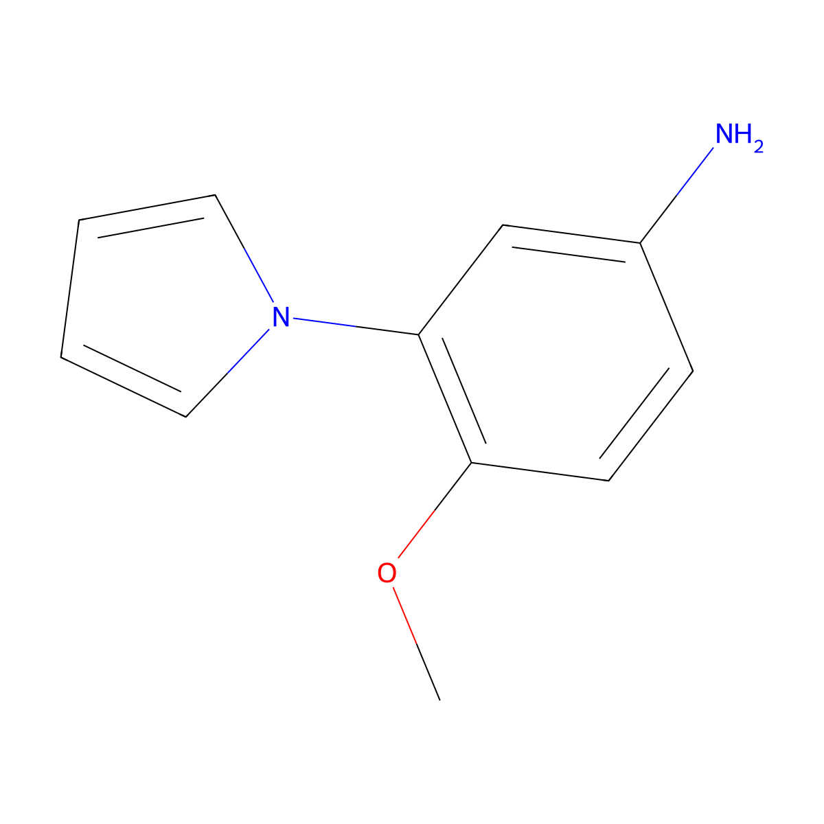 4-Methoxy-3-(1H-pyrrol-1-yl)aniline molecular structure, CAS 137352-71-7