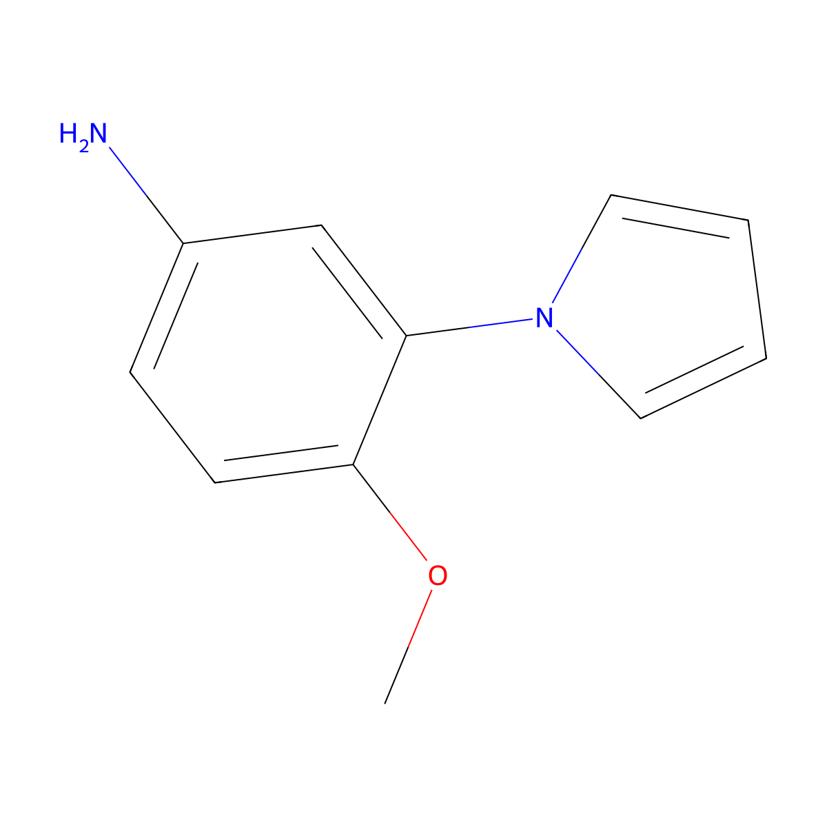 4-Methoxy-3-(1H-pyrrol-1-yl)aniline molecular structure, CAS 137352-71-7