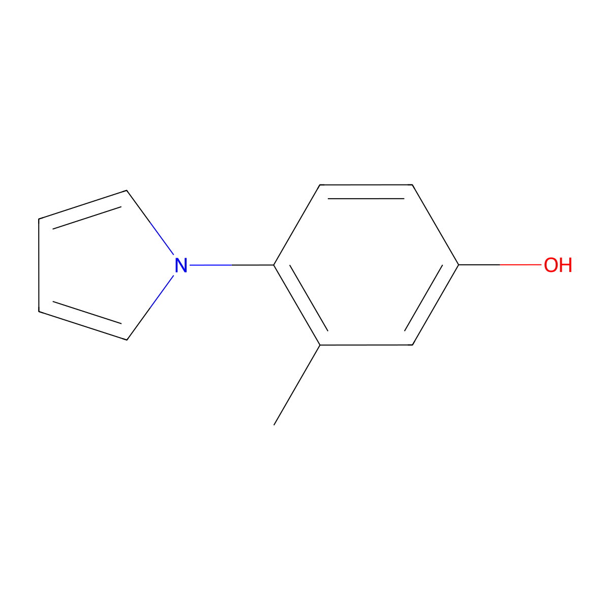 3-Methyl-4-(1H-pyrrol-1-YL)phenol molecular structure, CAS 137352-74-0
