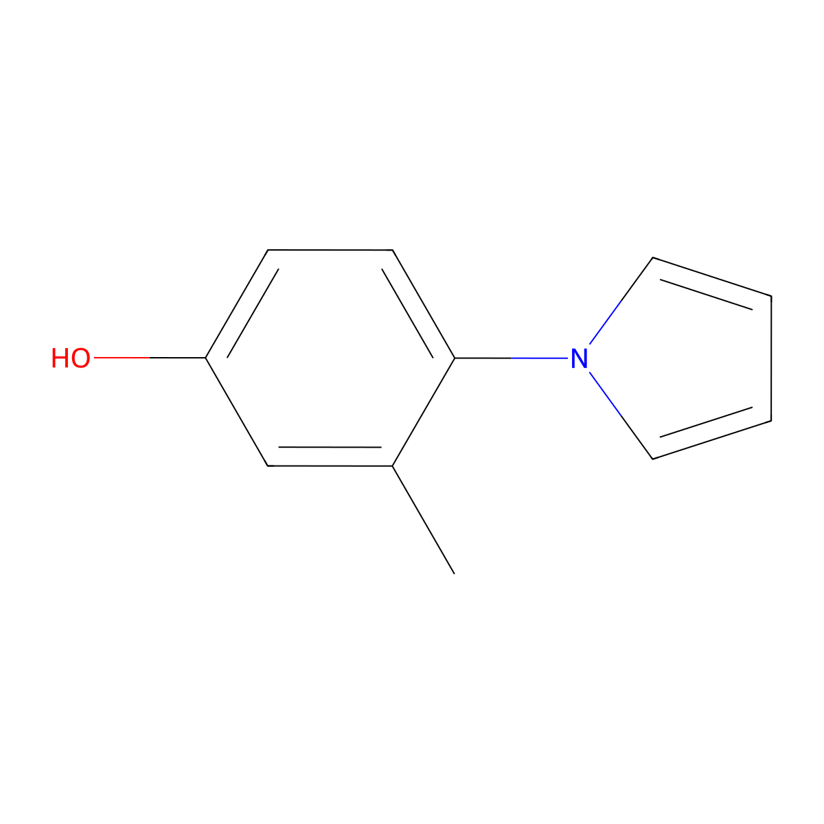 3-Methyl-4-(1H-pyrrol-1-YL)phenol molecular structure, CAS 137352-74-0