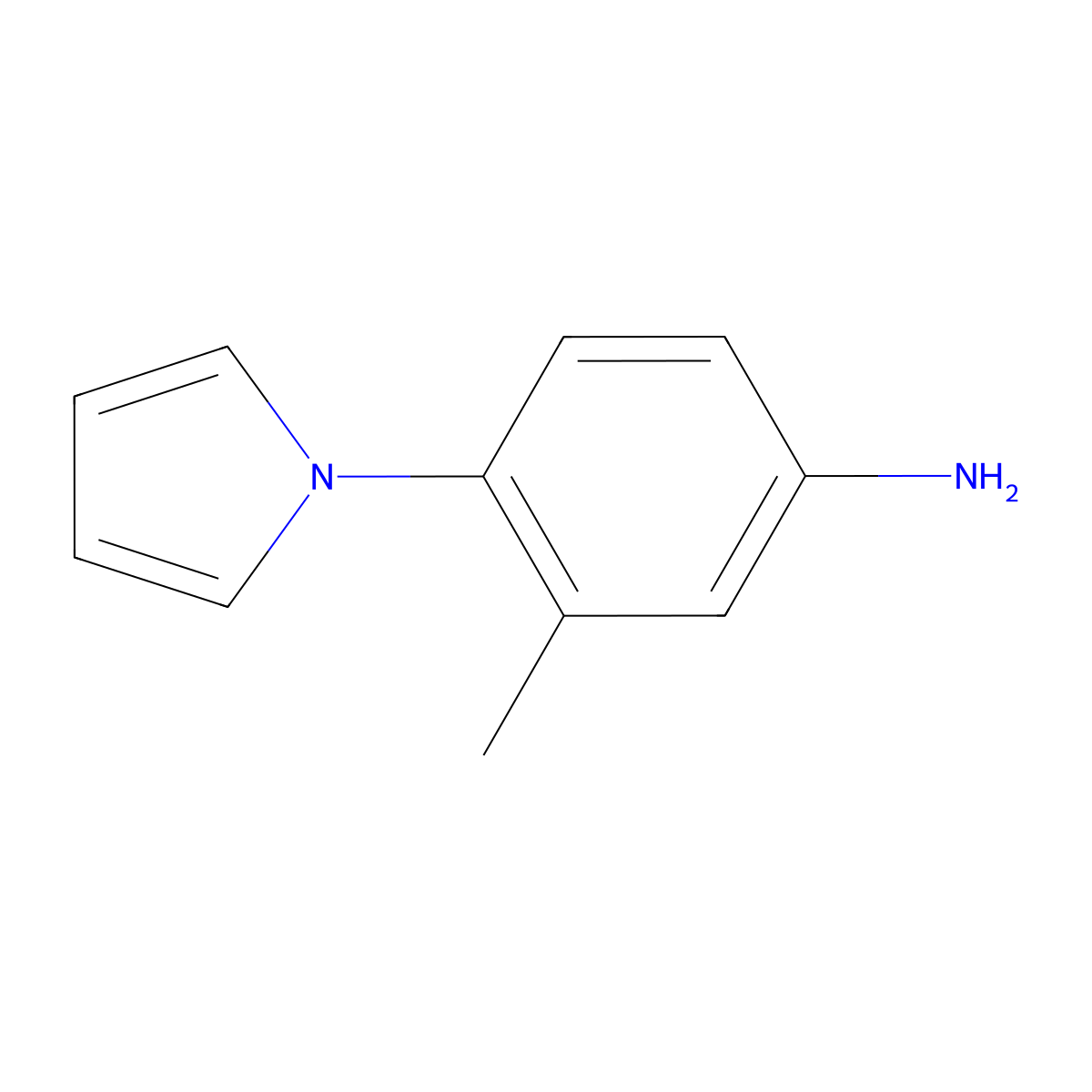 3-Methyl-4-pyrrol-1-yl-phenylamine molecular structure, CAS 137352-76-2