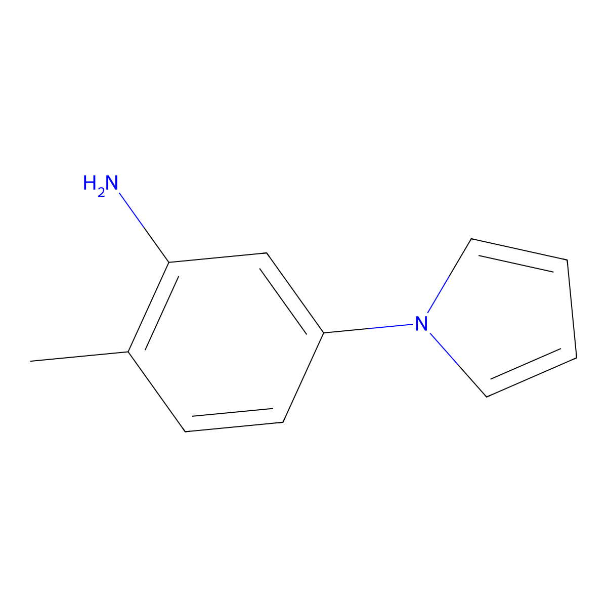 2-Methyl-5-pyrrol-1-yl-phenylamine molecular structure, CAS 137352-77-3