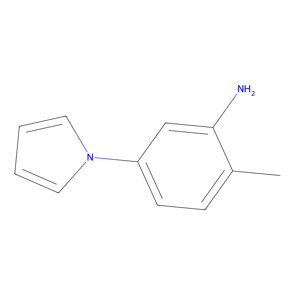 2-Methyl-5-pyrrol-1-yl-phenylamine molecular structure, CAS 137352-77-3