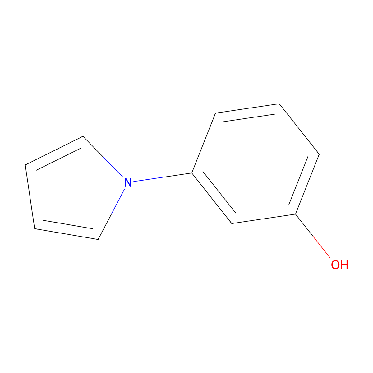 3-(1H-Pyrrol-1-yl)phenol molecular structure, CAS 137352-78-4