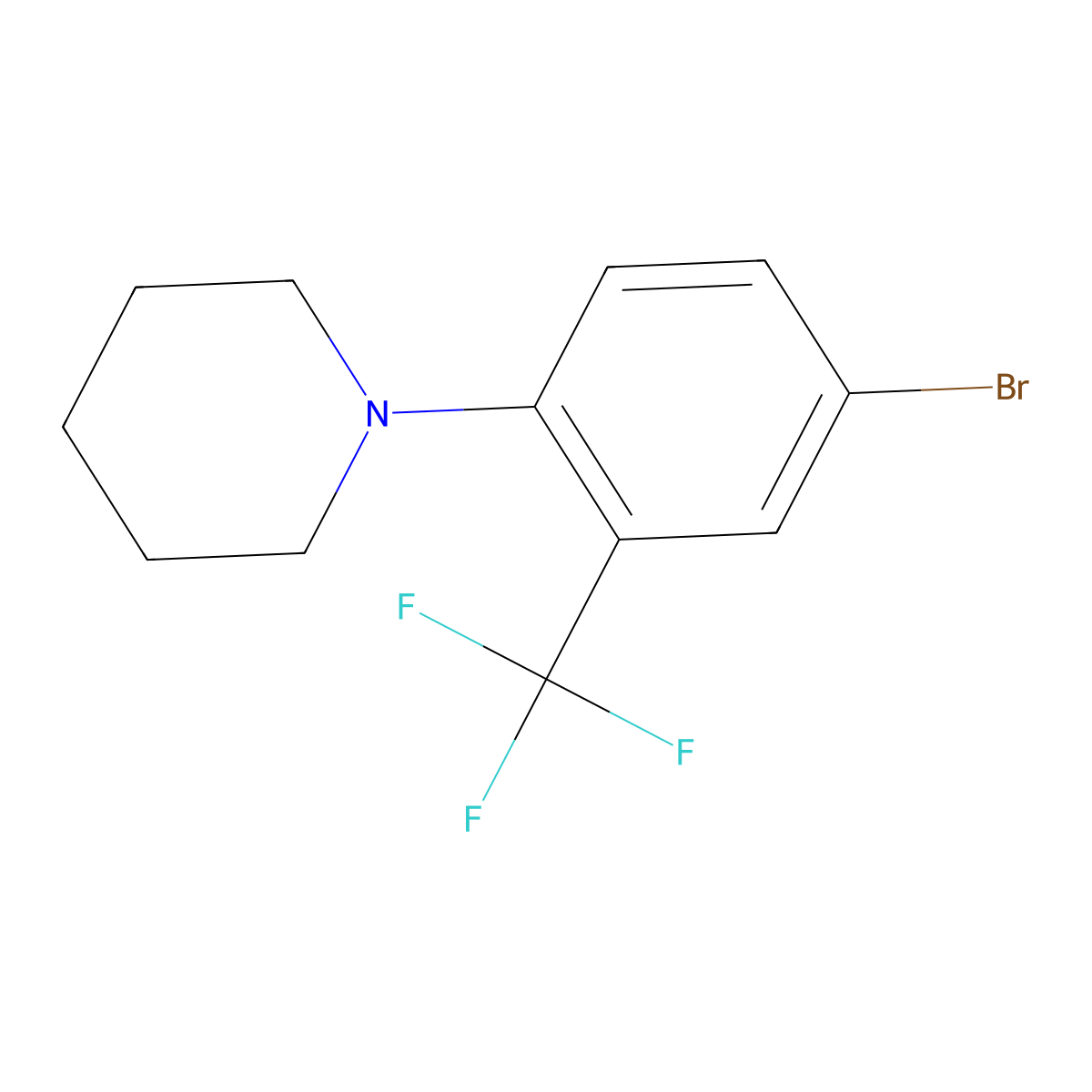 1-(4-Bromo-2-(trifluoromethyl)phenyl)piperidine molecular structure, CAS 1373522-73-6