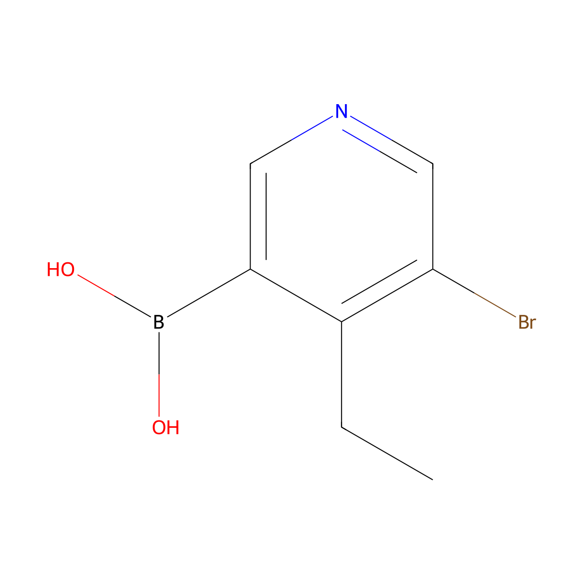 (5-Bromo-4-ethylpyridin-3-yl)boronic acid molecular structure, CAS 1373522-78-1