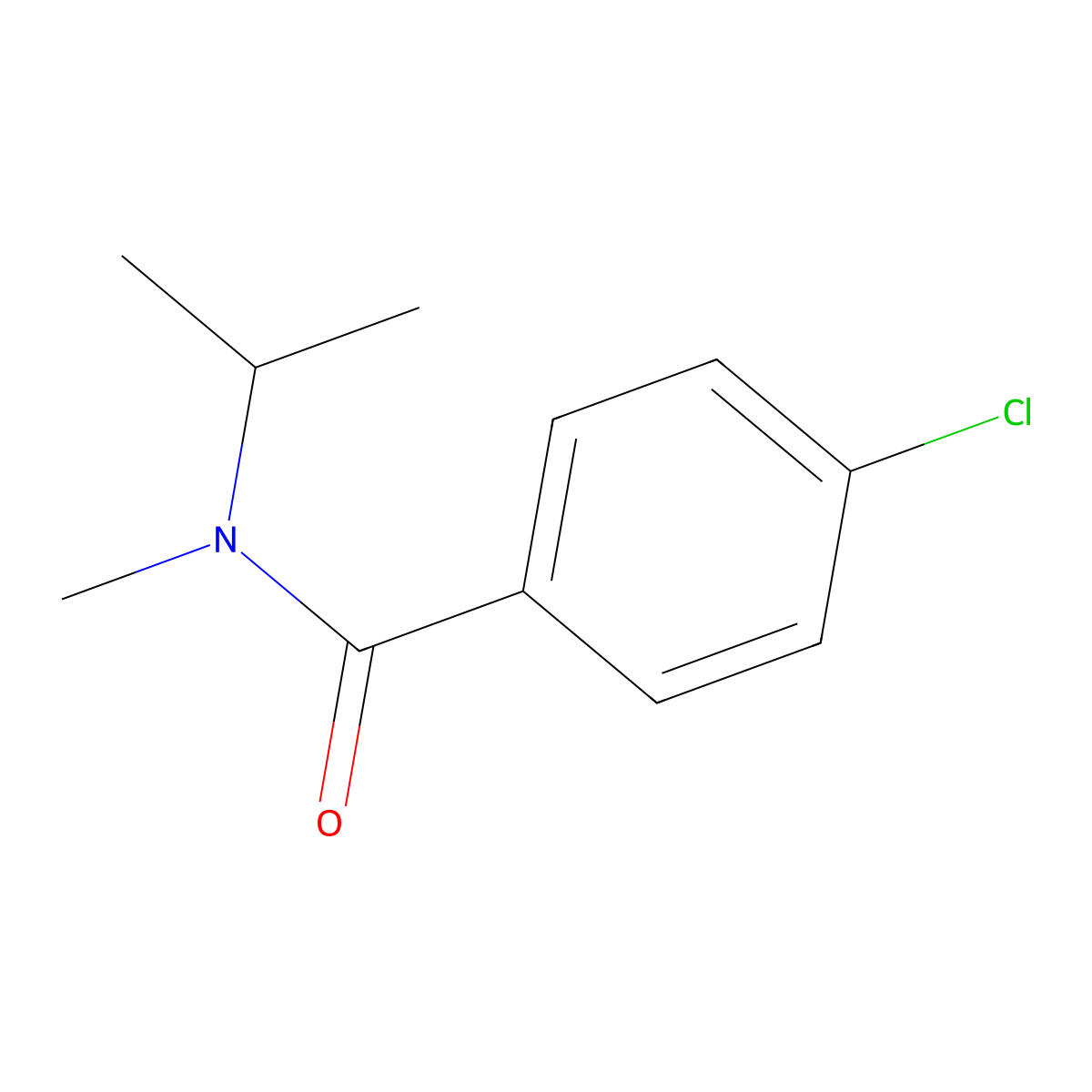 4-Chloro-N-methyl-N-(1-methylethyl)benzamide molecular structure, CAS 137353-87-8